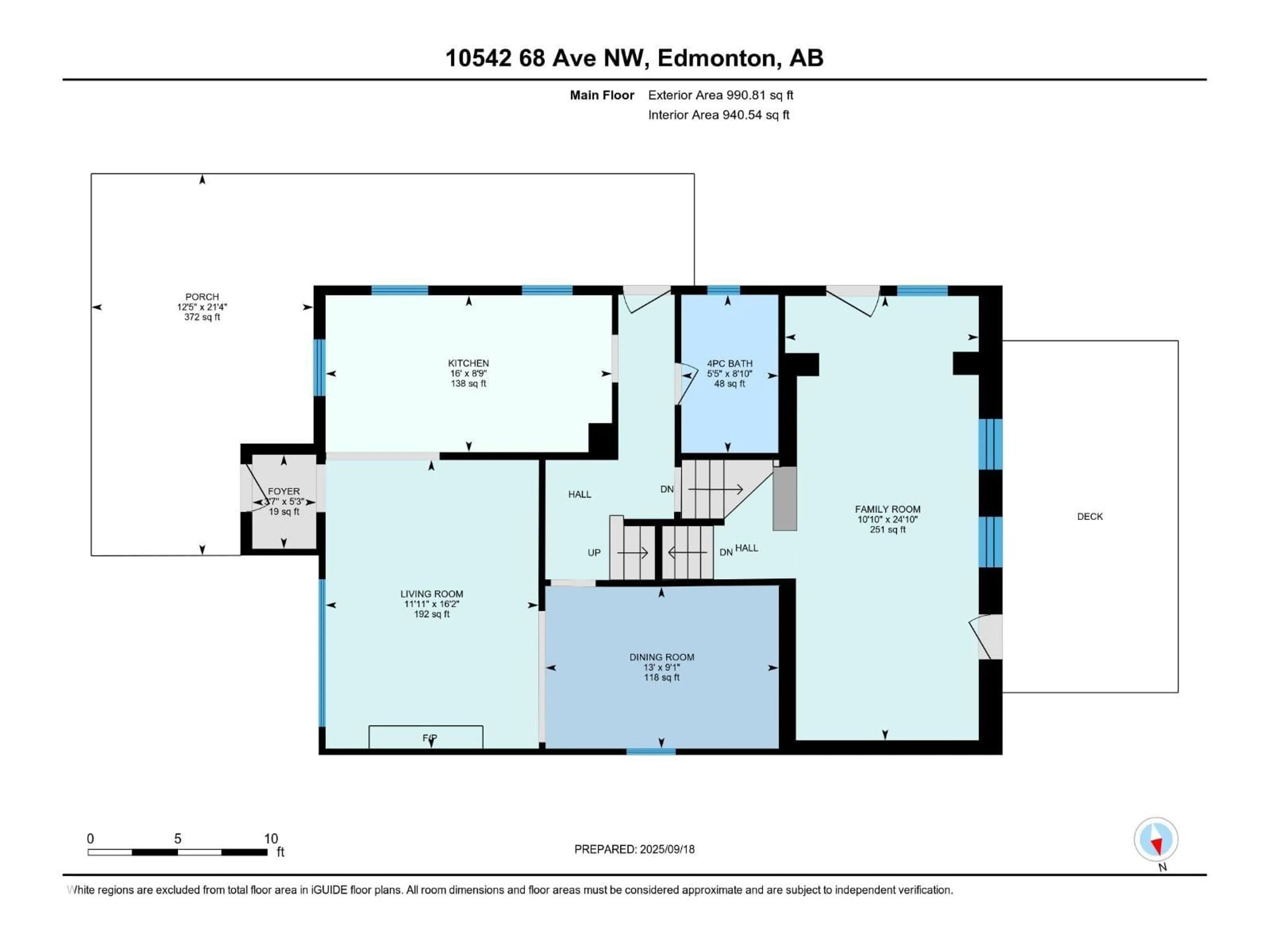 Floor plan for 10542 68 AV, Edmonton Alberta T6H2B1