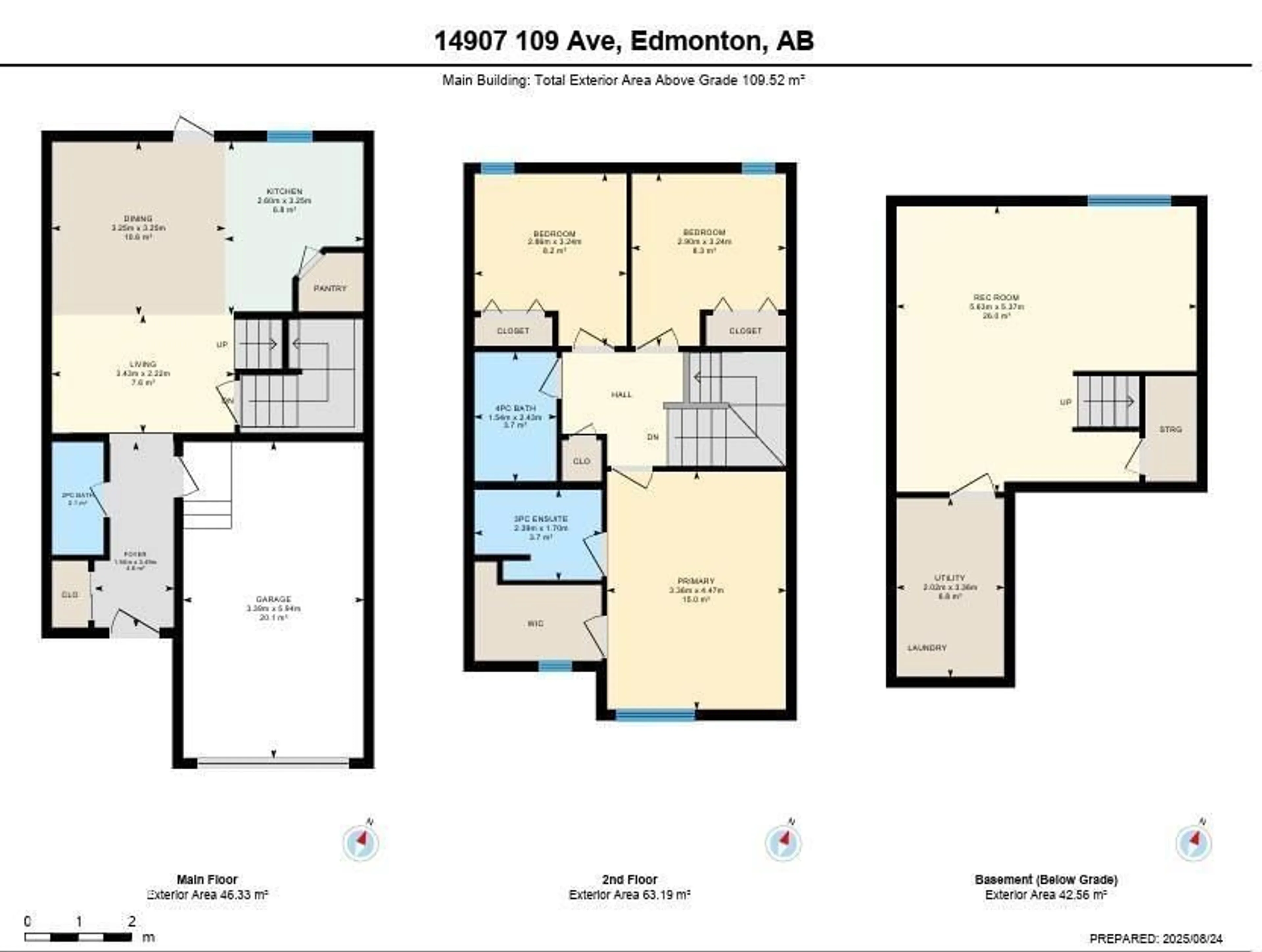 Floor plan for NW - 14907 109 AV, Edmonton Alberta T5P1M5