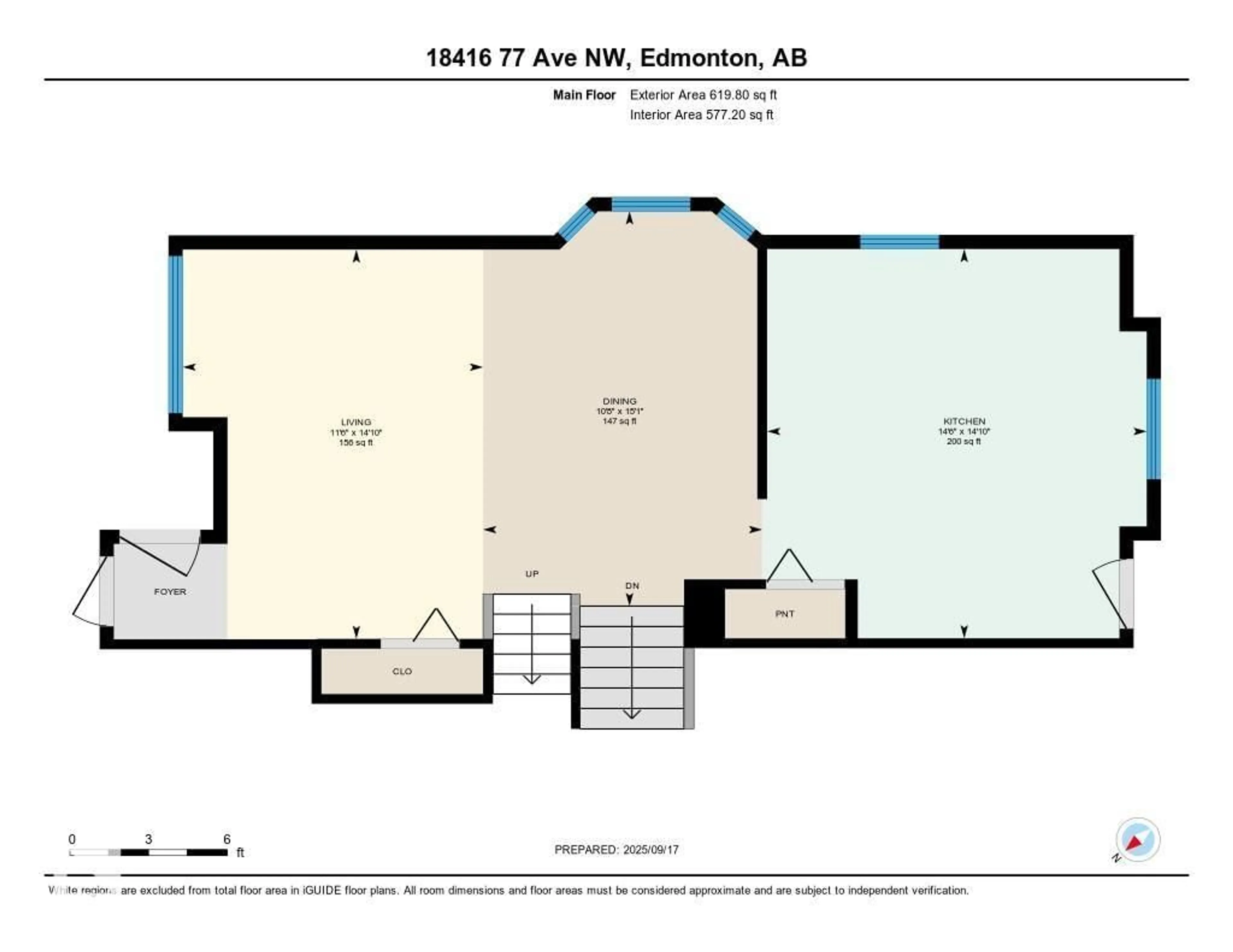 Floor plan for 18416 77 AV, Edmonton Alberta T5T5X3