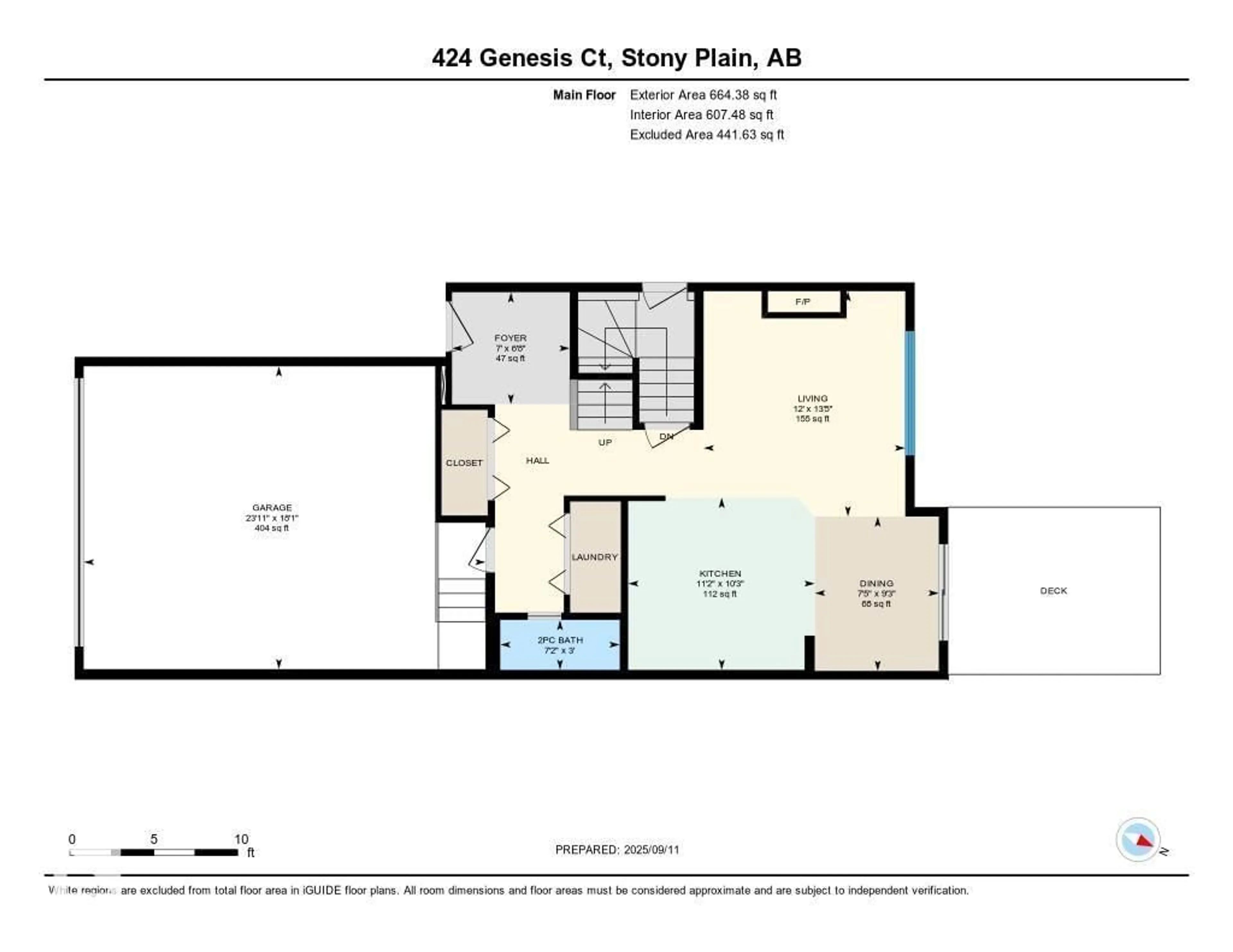 Floor plan for 424 GENESIS CO, Stony Plain Alberta T7Z0M2