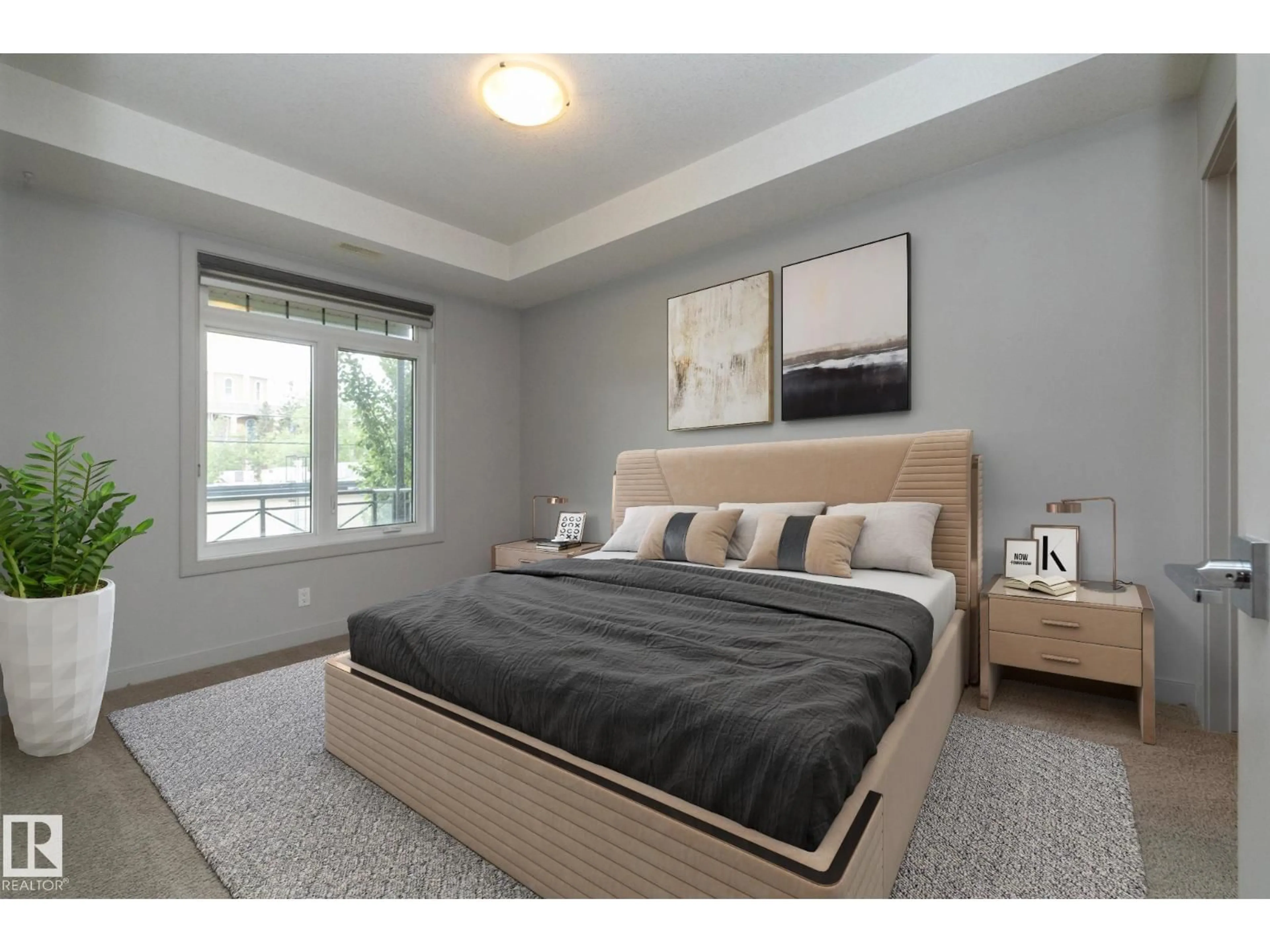 Bedroom with bed, unknown for #213 - 10811 72 AV, Edmonton Alberta T6E1A4