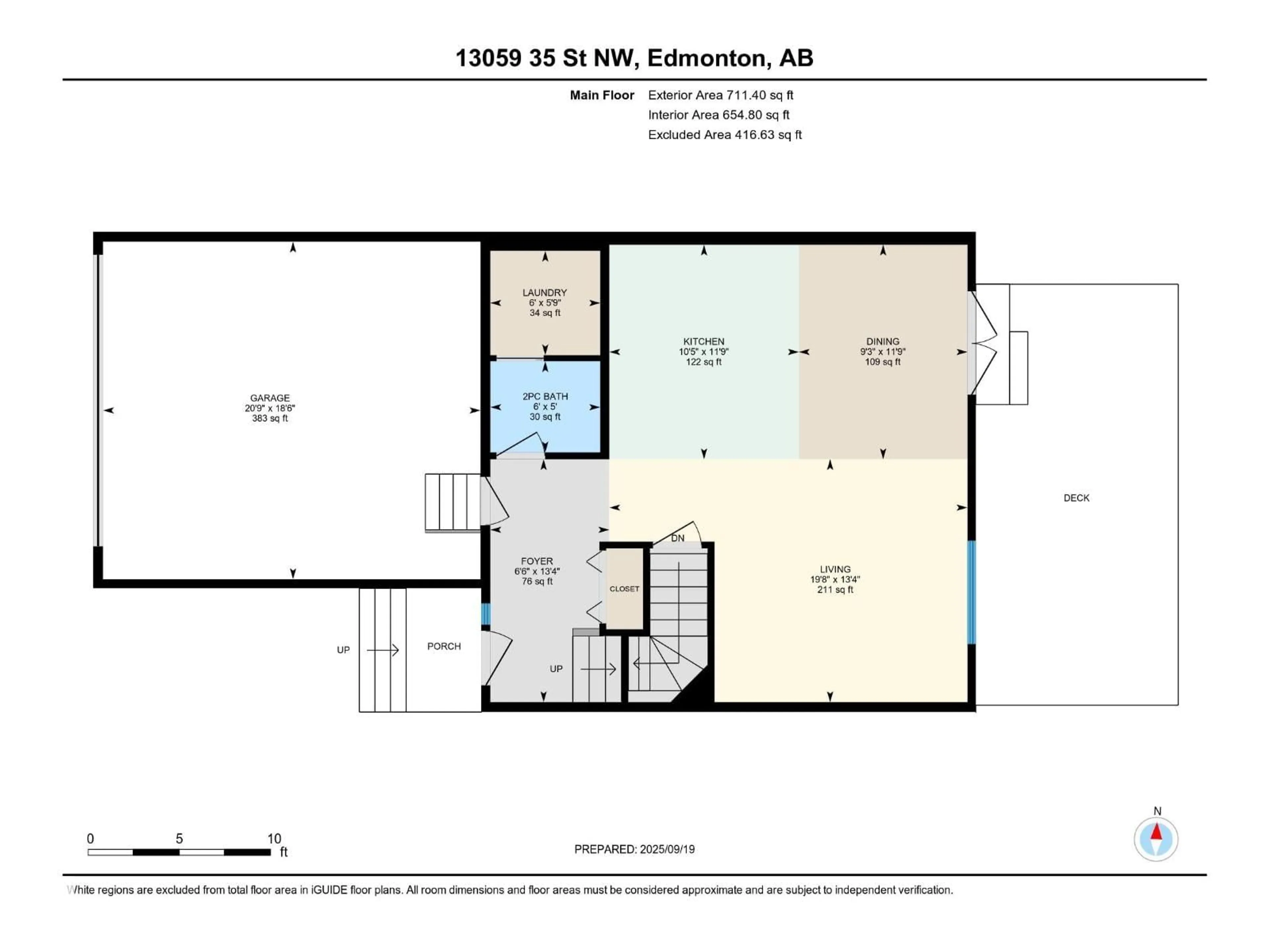 Floor plan for NW - 13059 35 ST, Edmonton Alberta T5A5C8