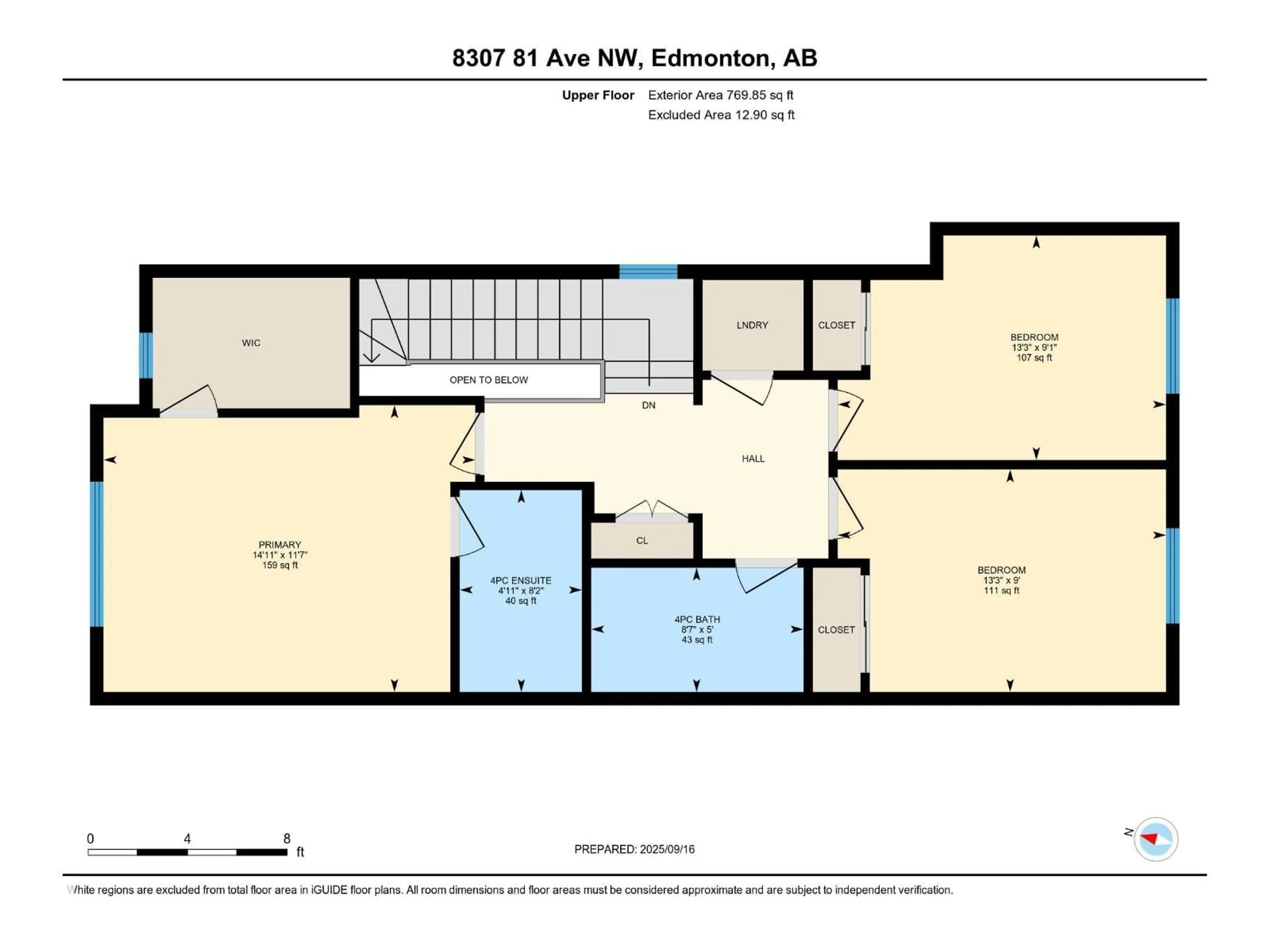 Floor plan for 8307 81 AV, Edmonton Alberta T6C0W1
