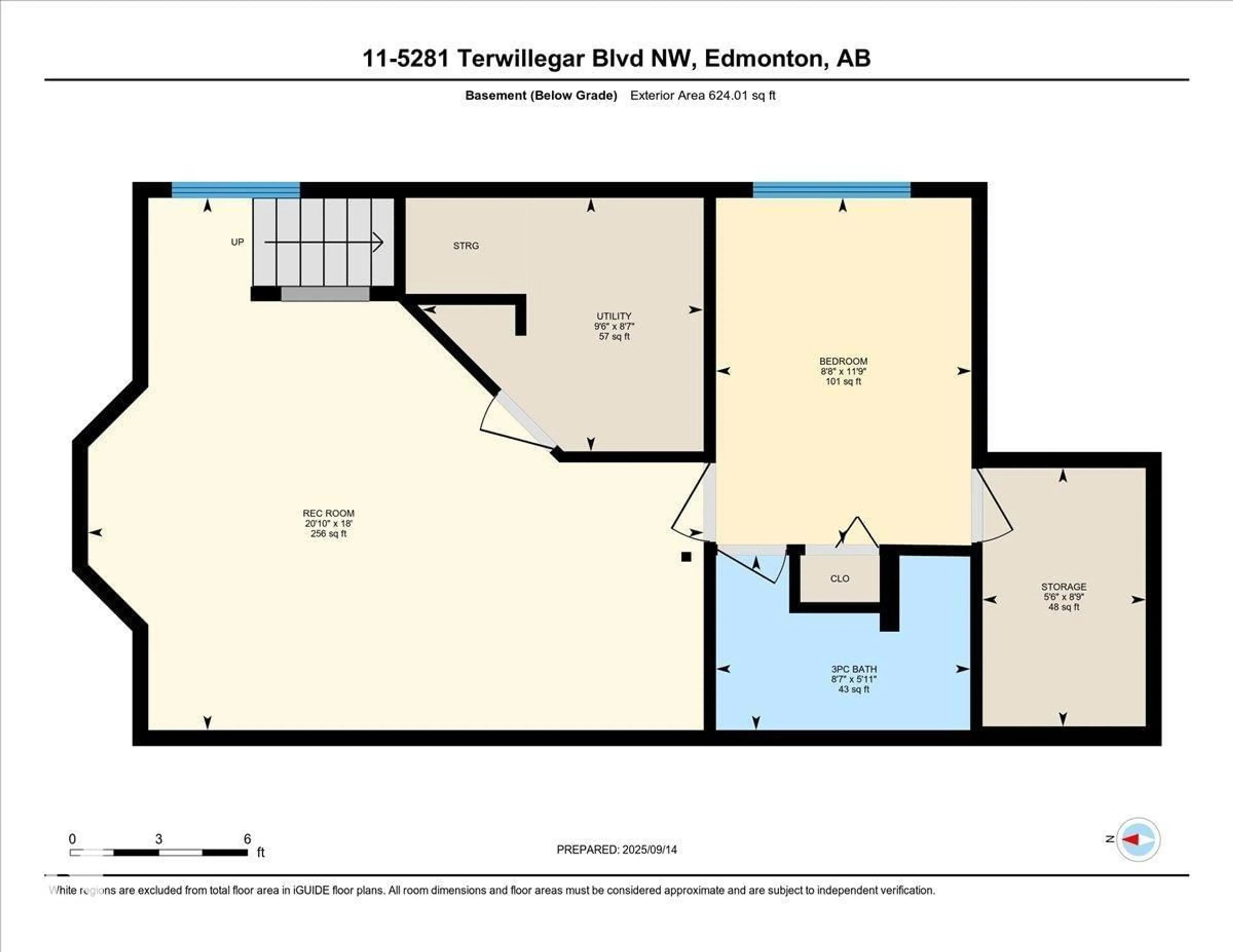 Floor plan for 5281 - 11 TERWILLEGAR BV, Edmonton Alberta T6R0C5