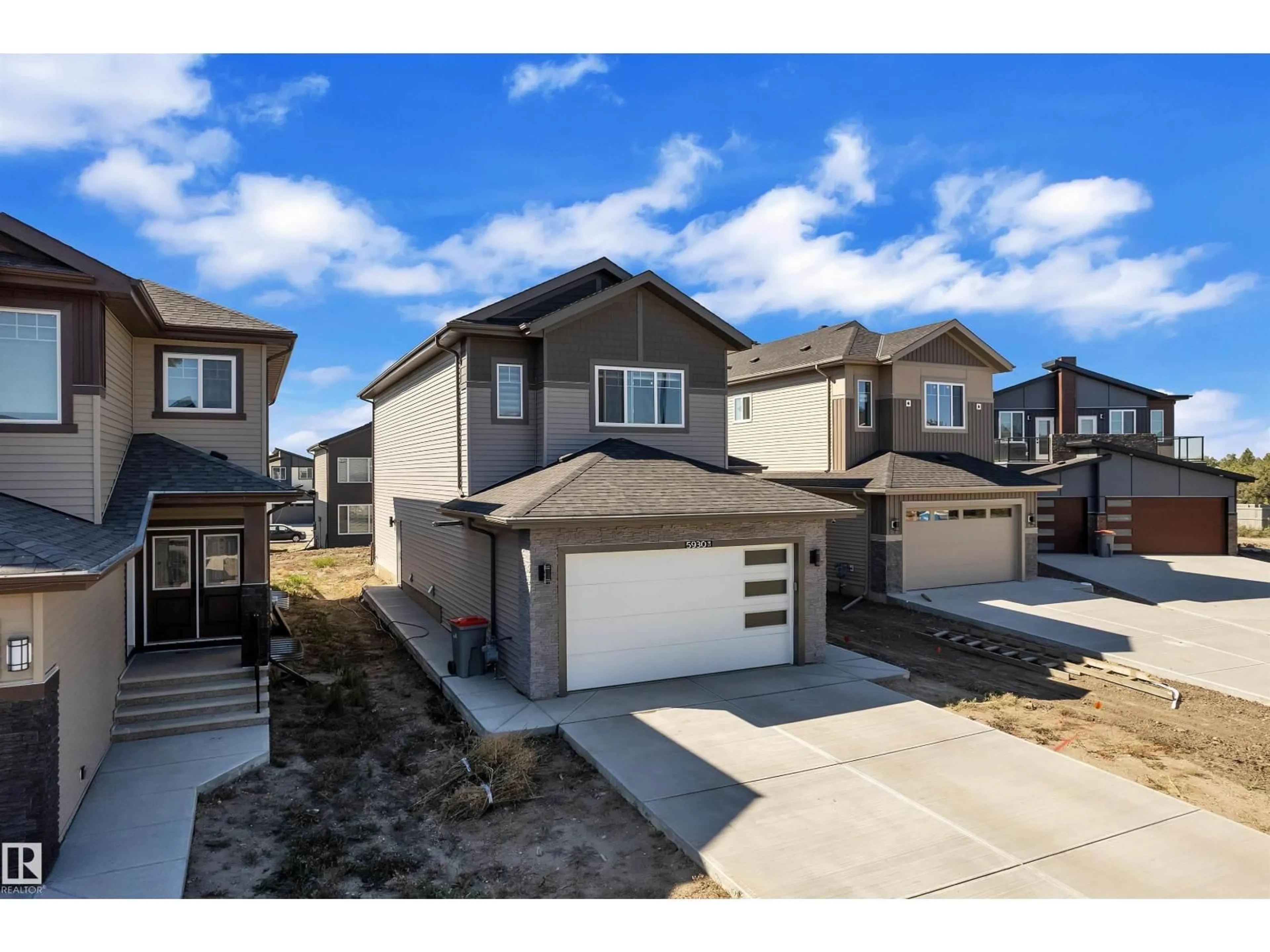 A pic from outside/outdoor area/front of a property/back of a property/a pic from drone, street for 5930 18 ST, Rural Leduc County Alberta T4X3C5