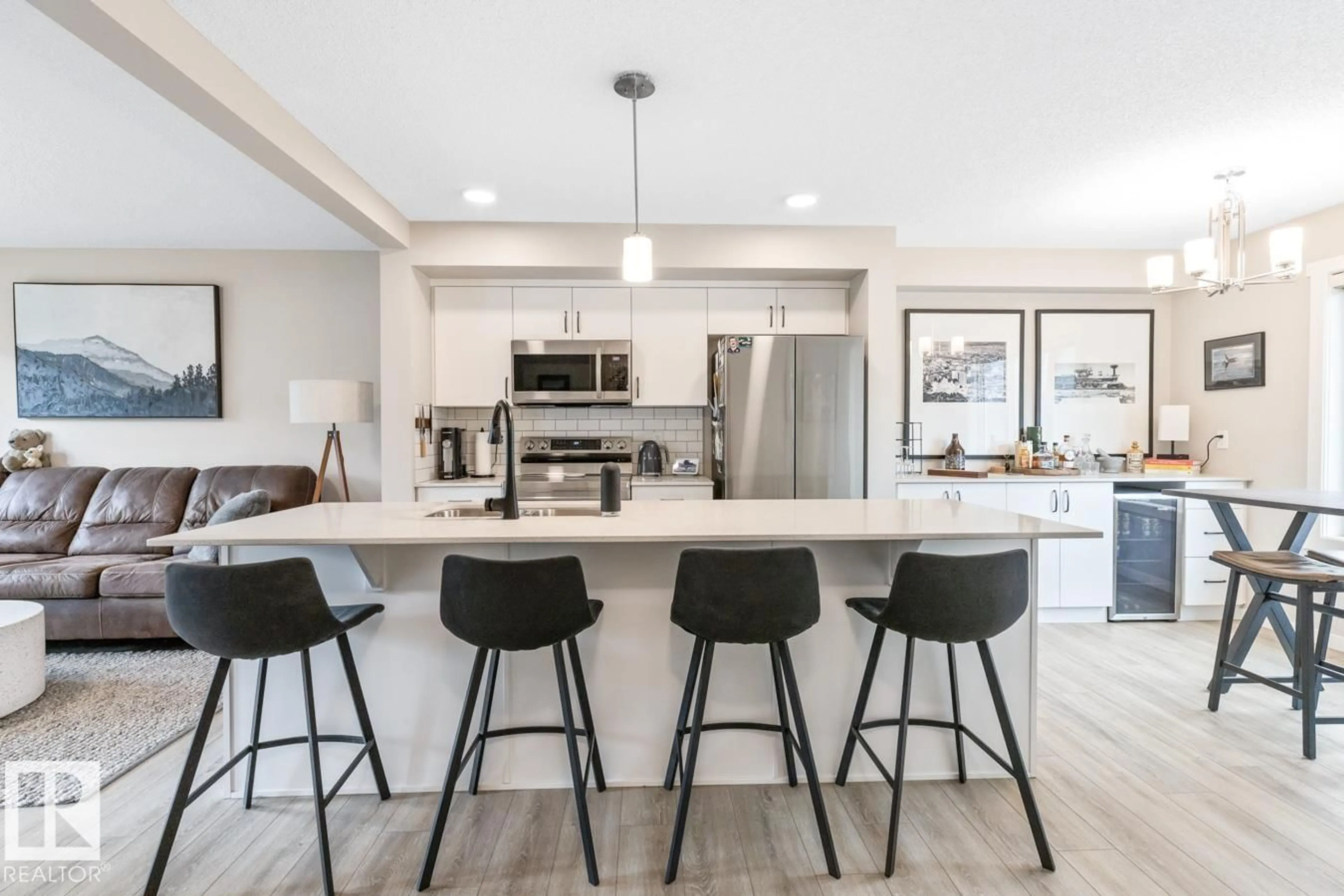 Open concept kitchen, ceramic/tile floor for 110 - 1530 TAMARACK BV, Edmonton Alberta T6T2E6