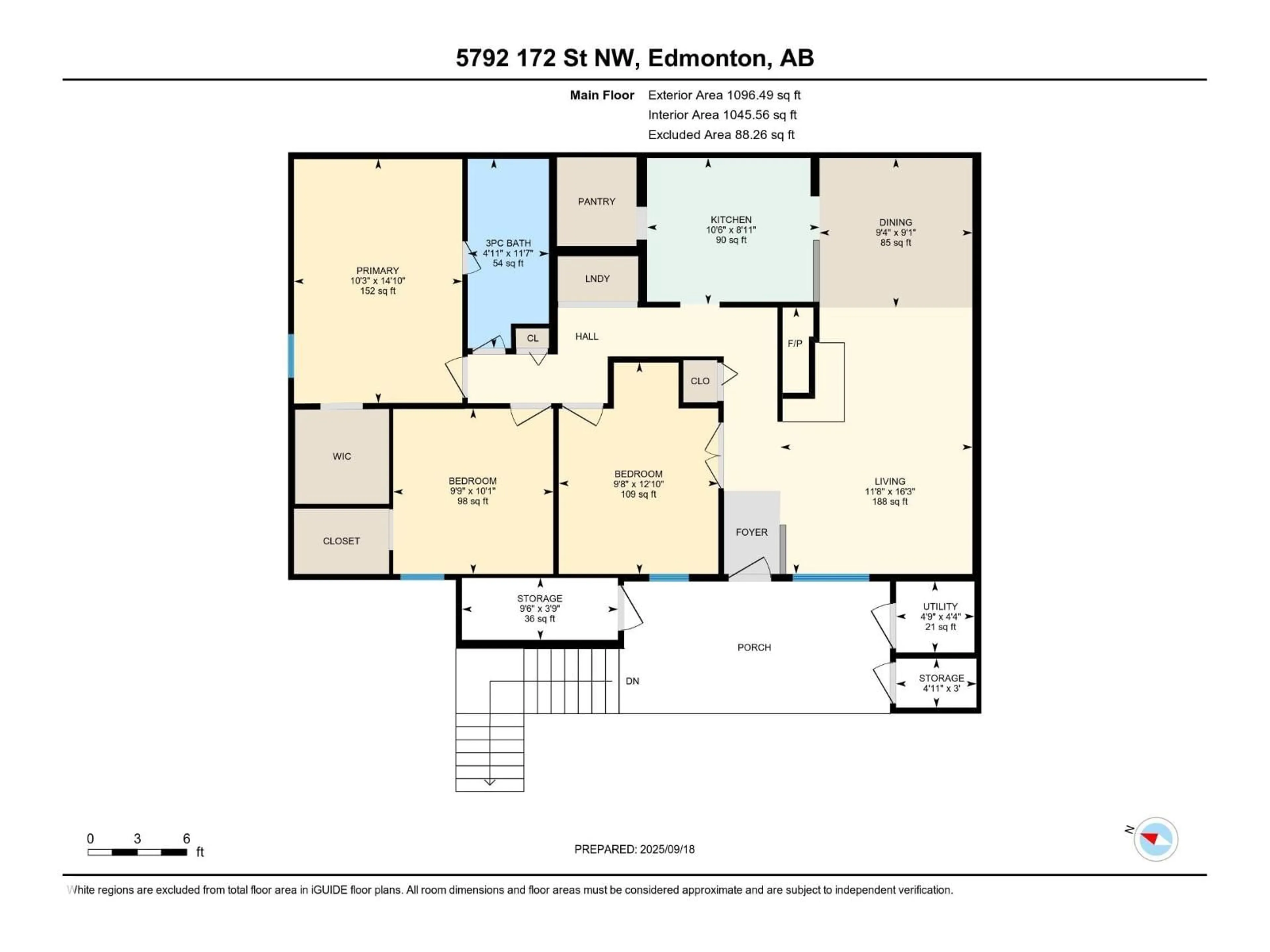 Floor plan for NW - 5792 172 ST, Edmonton Alberta T6M1B4