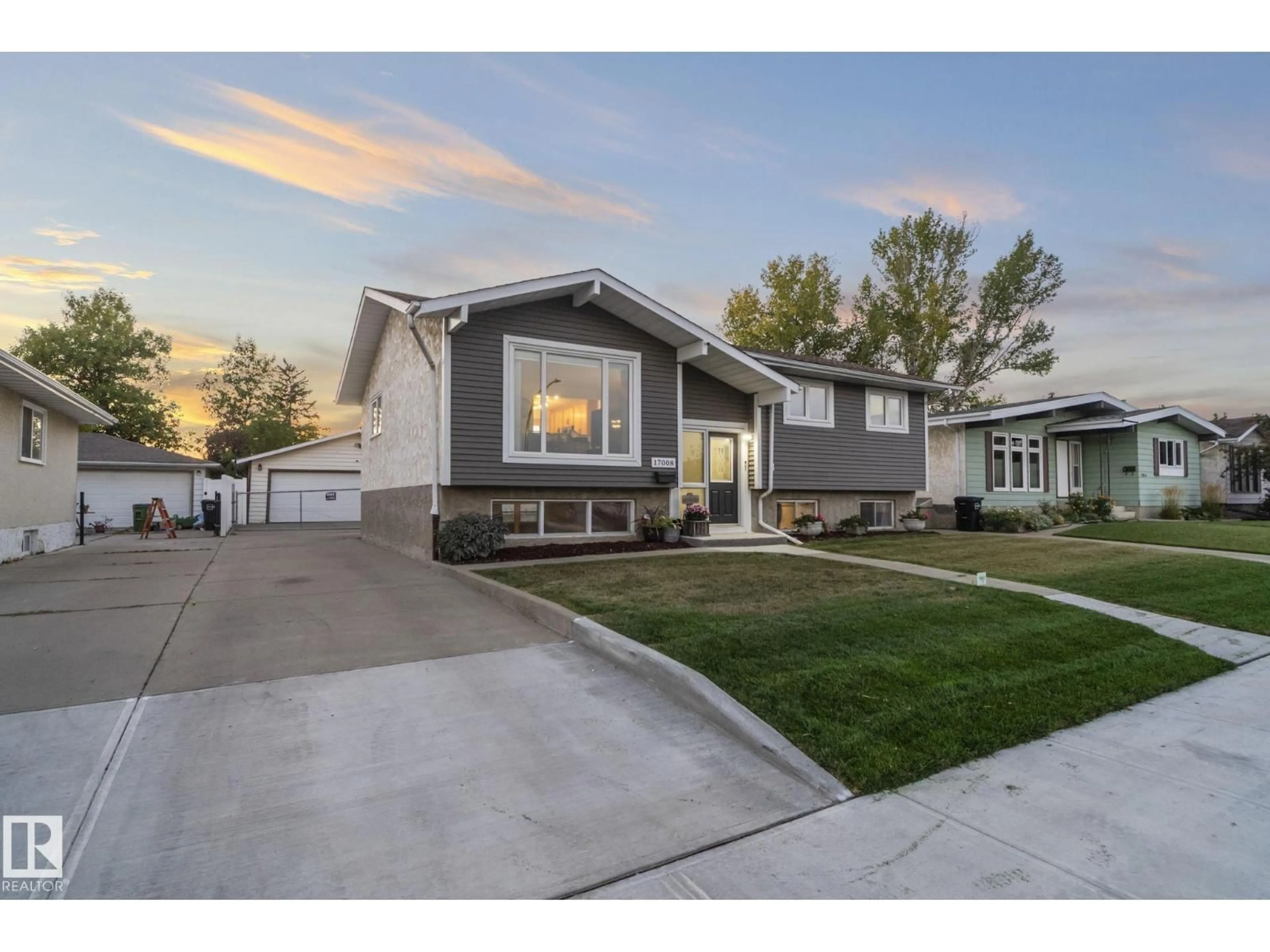 Home with vinyl exterior material, street for NW - 17008 108 ST, Edmonton Alberta T5X3C5
