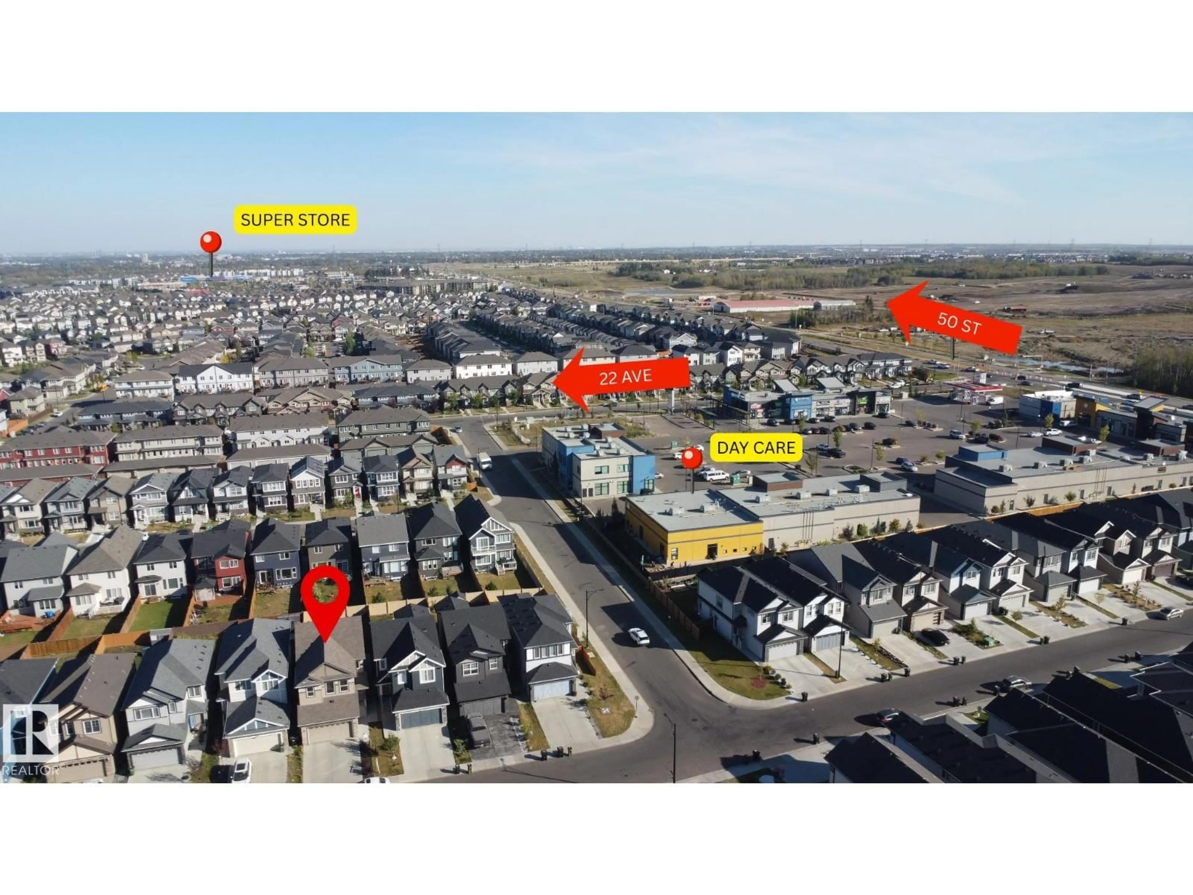 A pic from outside/outdoor area/front of a property/back of a property/a pic from drone, street for SW - 5218 23 AV, Edmonton Alberta T6X2X4