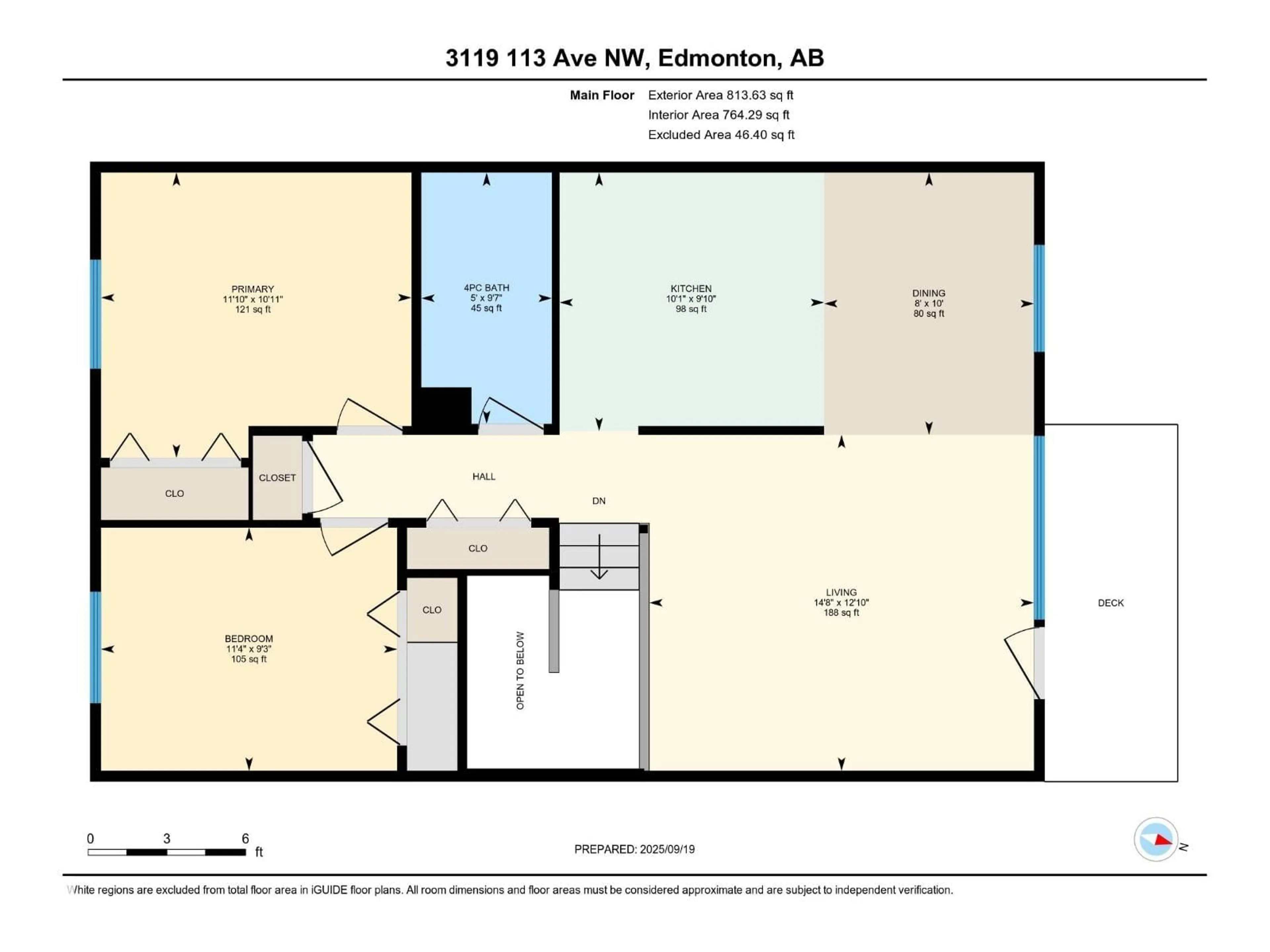 Floor plan for 3119-3121 113 AV, Edmonton Alberta T5W0P3