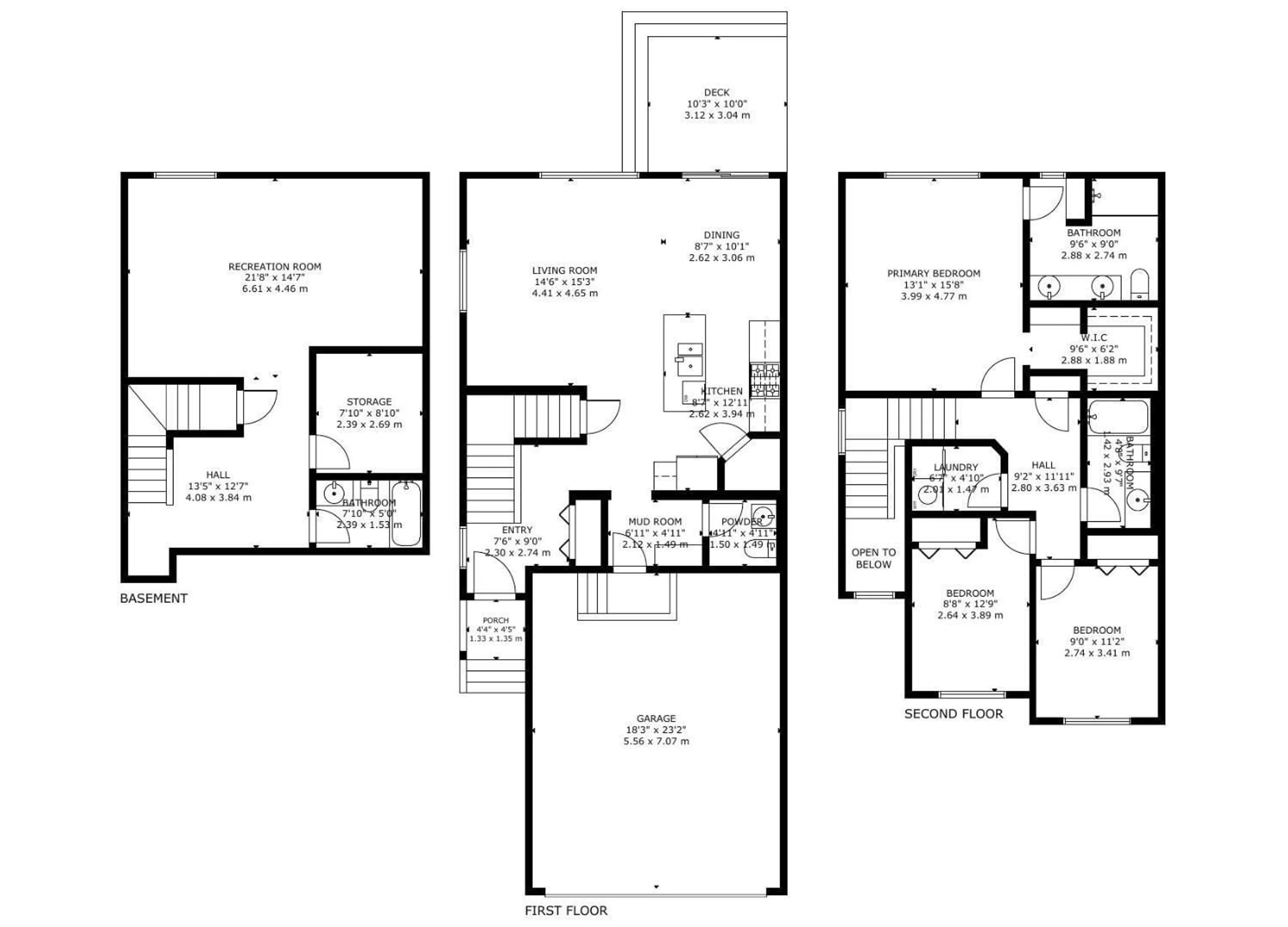 Floor plan for 121 HARVEST RIDGE DR, Spruce Grove Alberta T7X0V9
