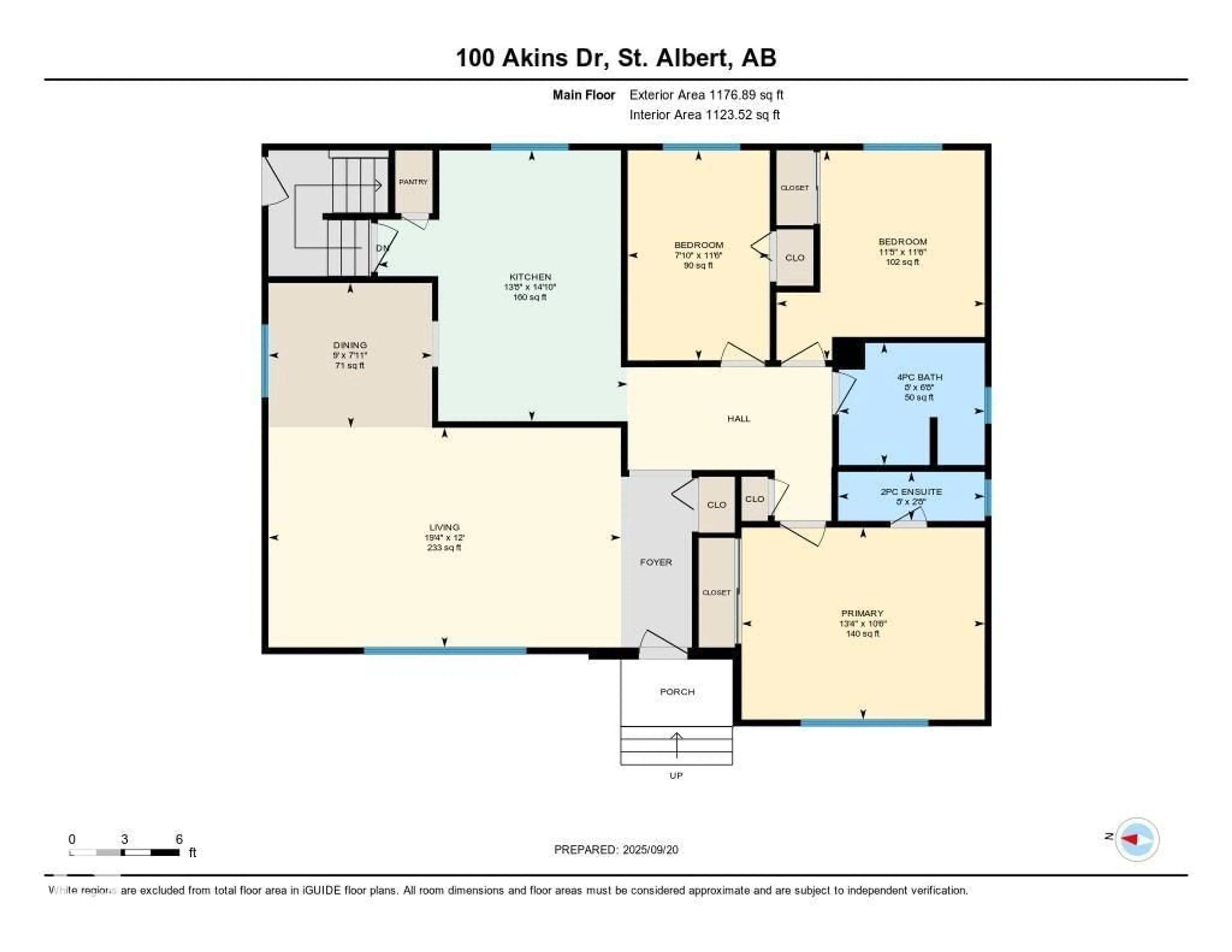 Floor plan for 100 AKINS DR, St. Albert Alberta T8N2P6