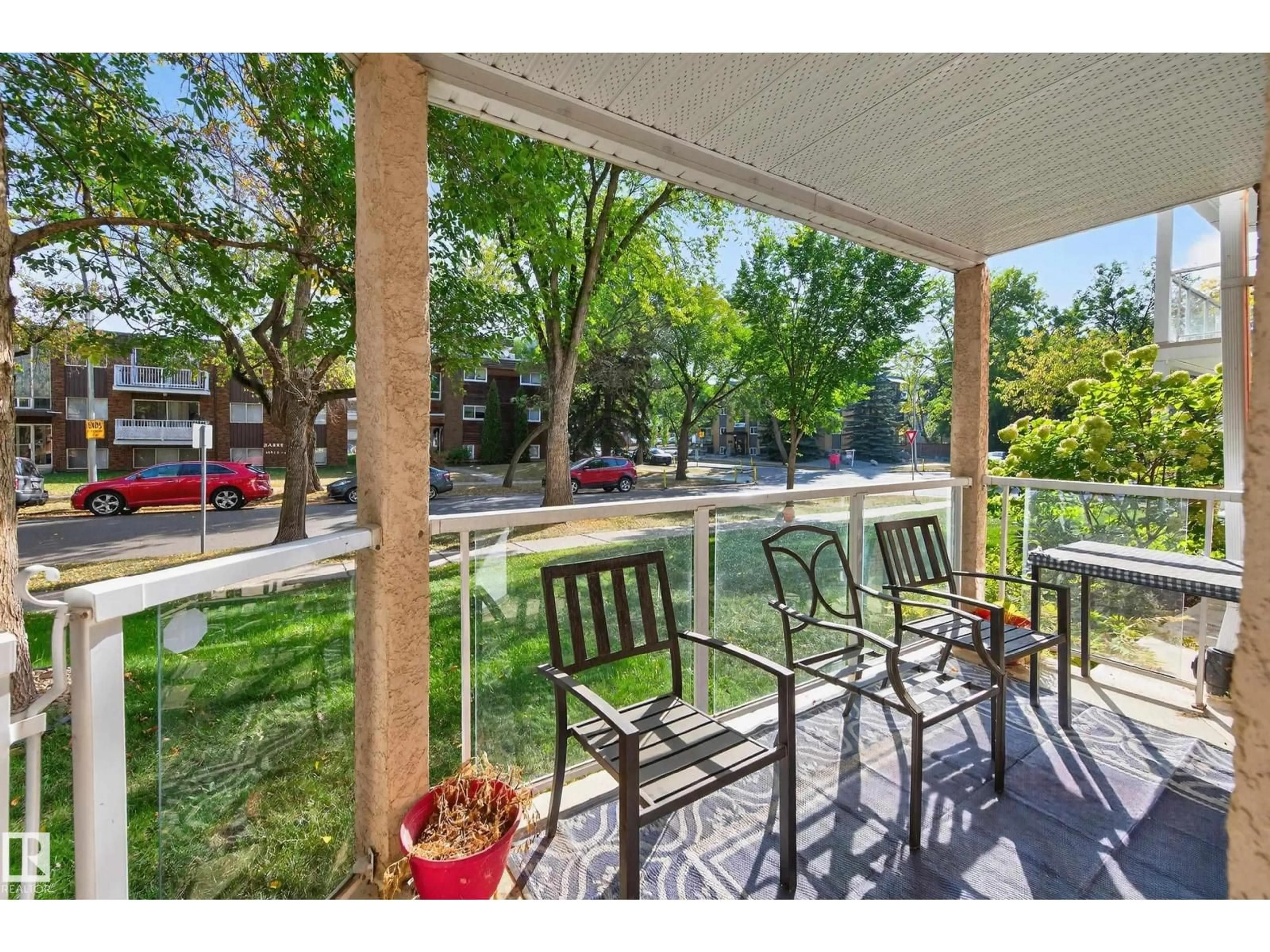 Patio, street for 101 - 10308 114 ST NW, Edmonton Alberta T5K2X2