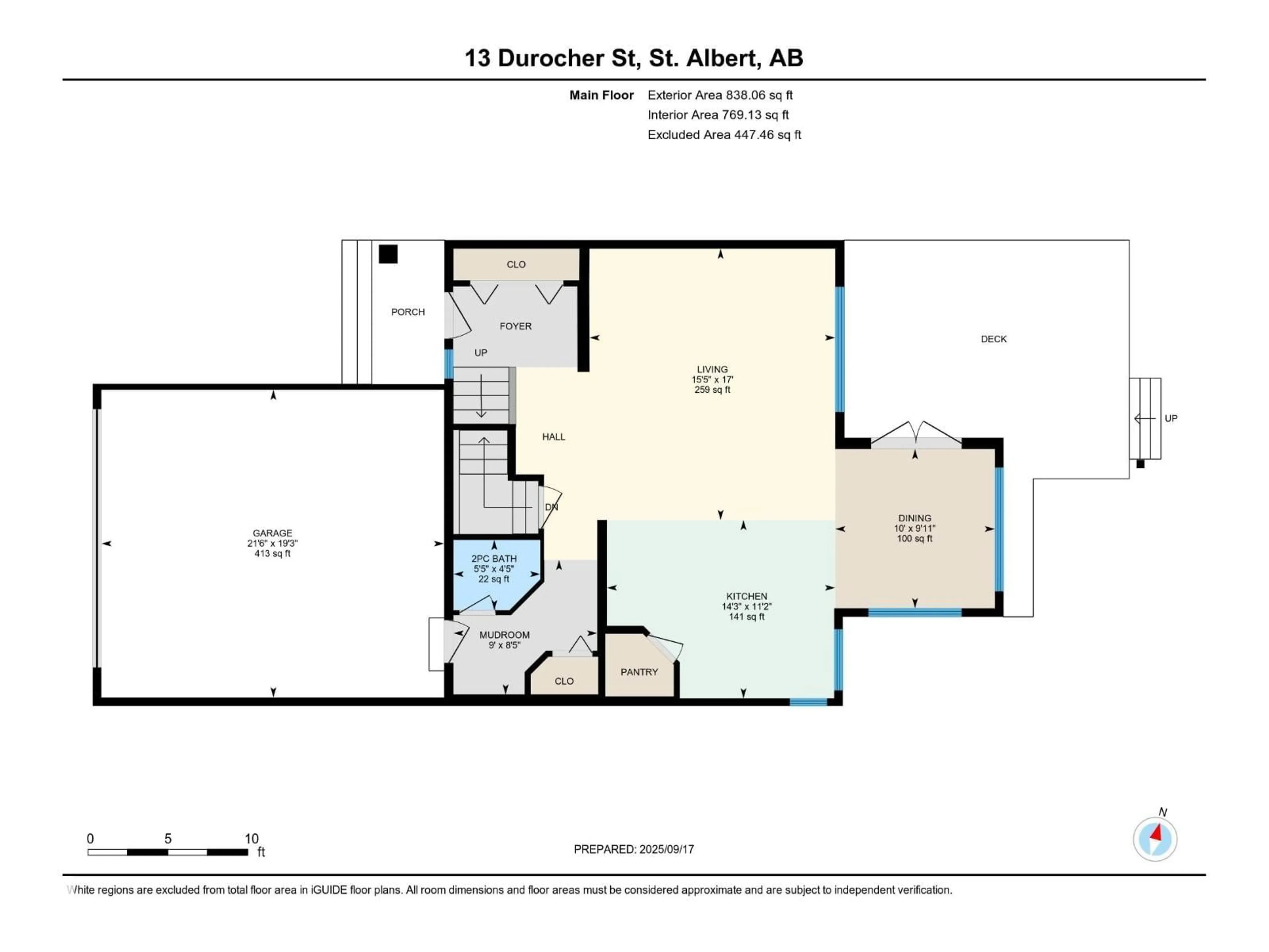 Floor plan for 13 DUROCHER ST, St. Albert Alberta T8N6G8