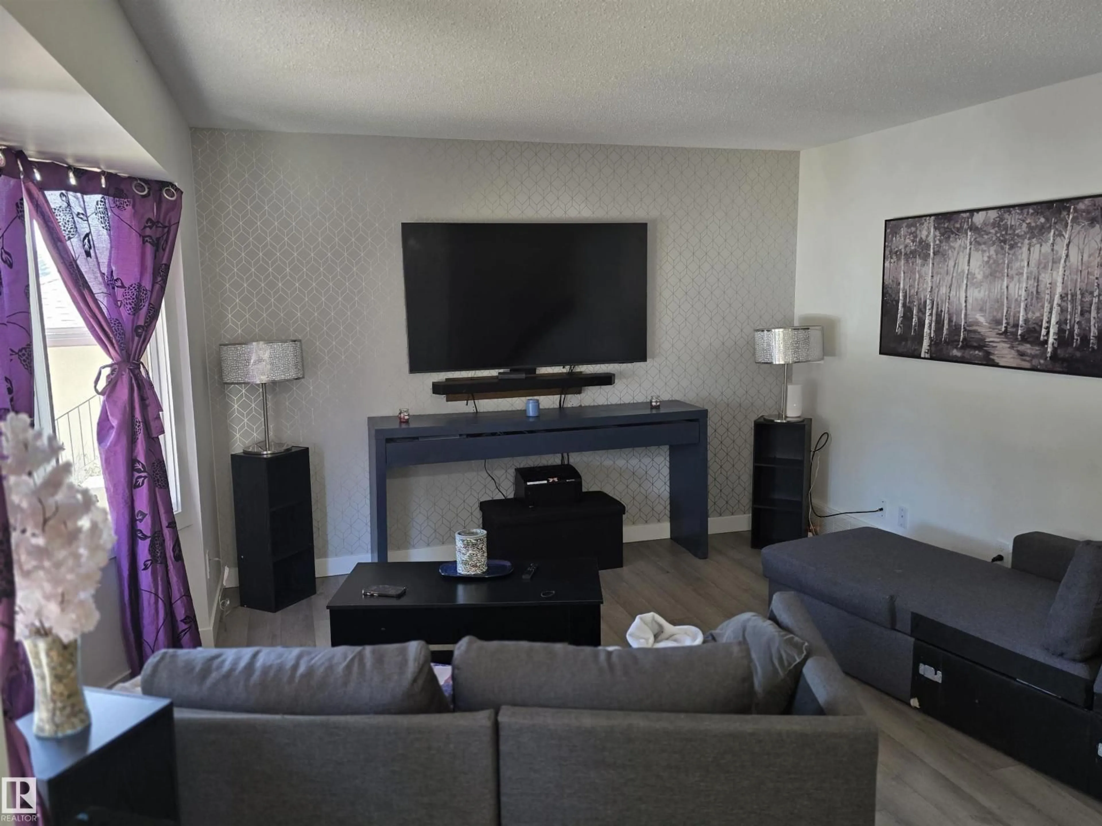 Living room with furniture, unknown for NW - 6340 34A ST, Edmonton Alberta T6L1E4