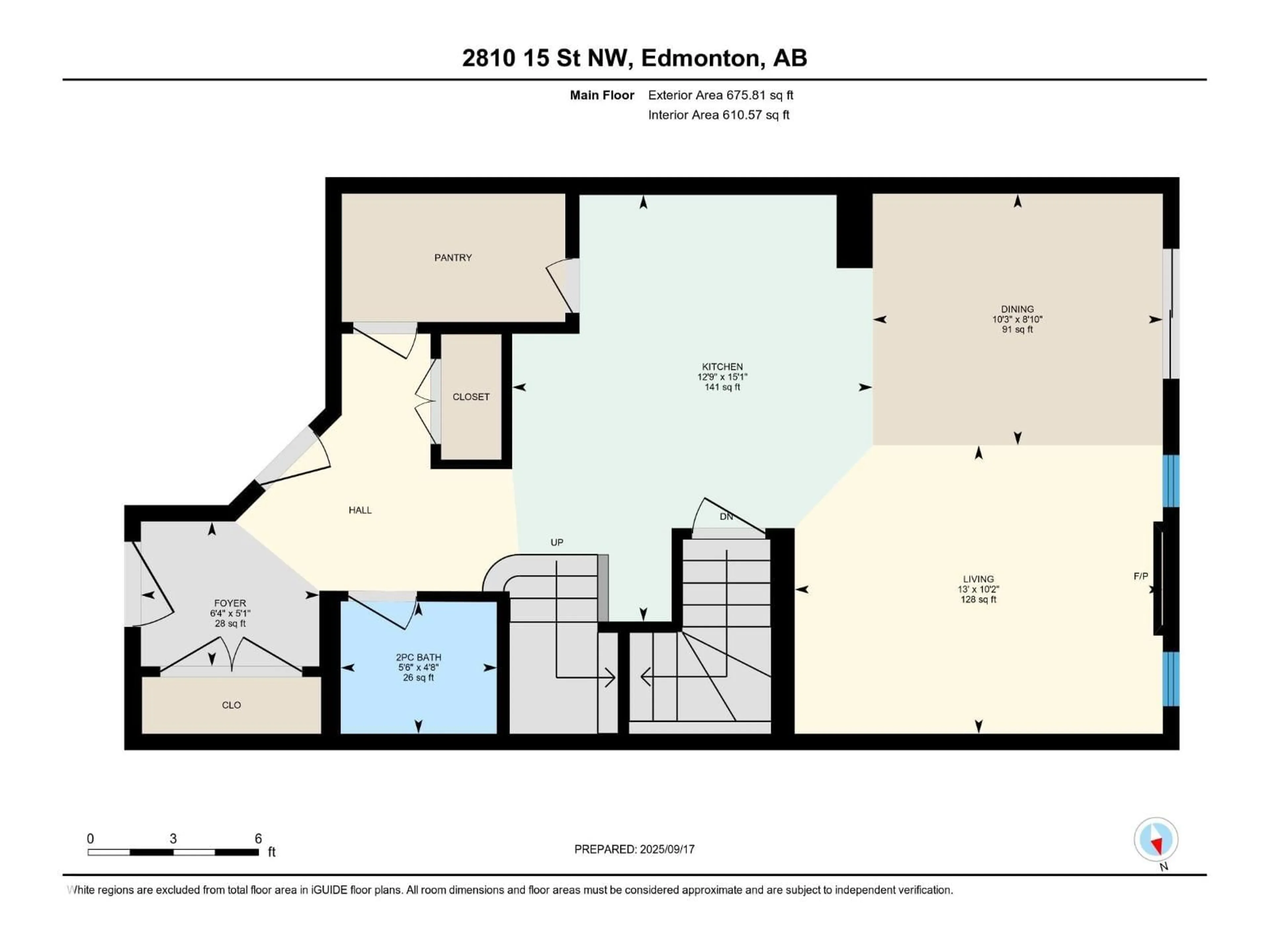 Floor plan for NW - 2810 15 ST, Edmonton Alberta T6T0V5