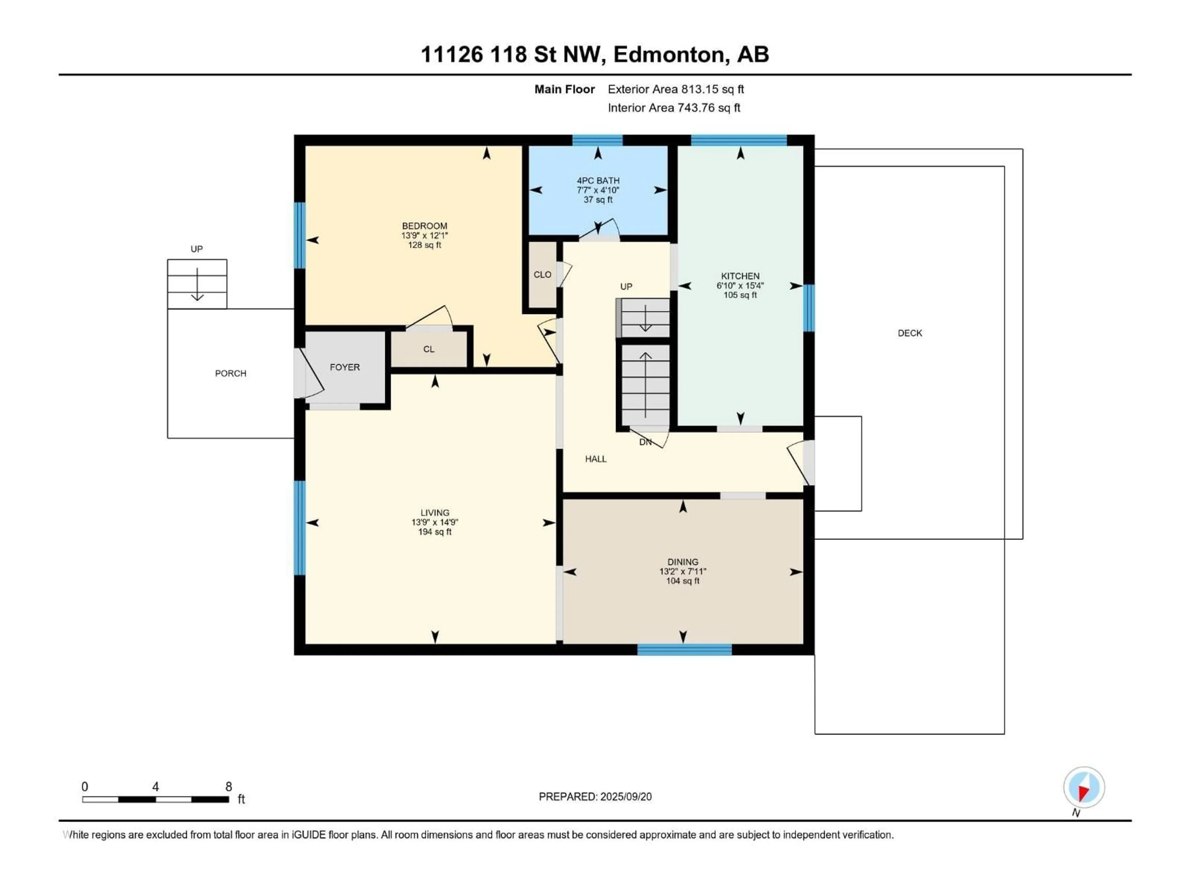 Floor plan for NW - 11126 118 ST, Edmonton Alberta T5G2W7