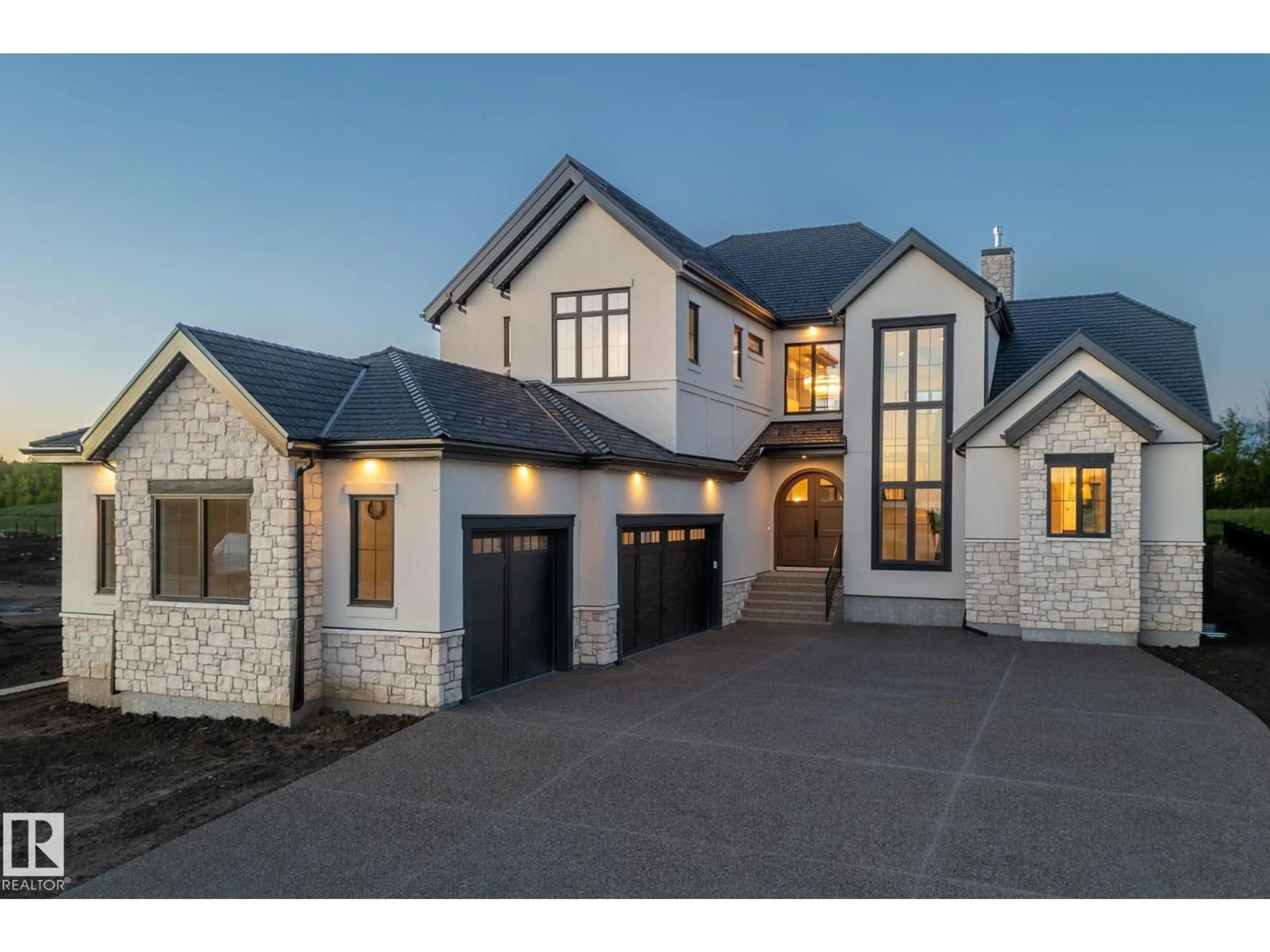 Home with brick exterior material, street for 17 - 25515 TWP RD 511 A, Rural Parkland County Alberta T7Y1A8