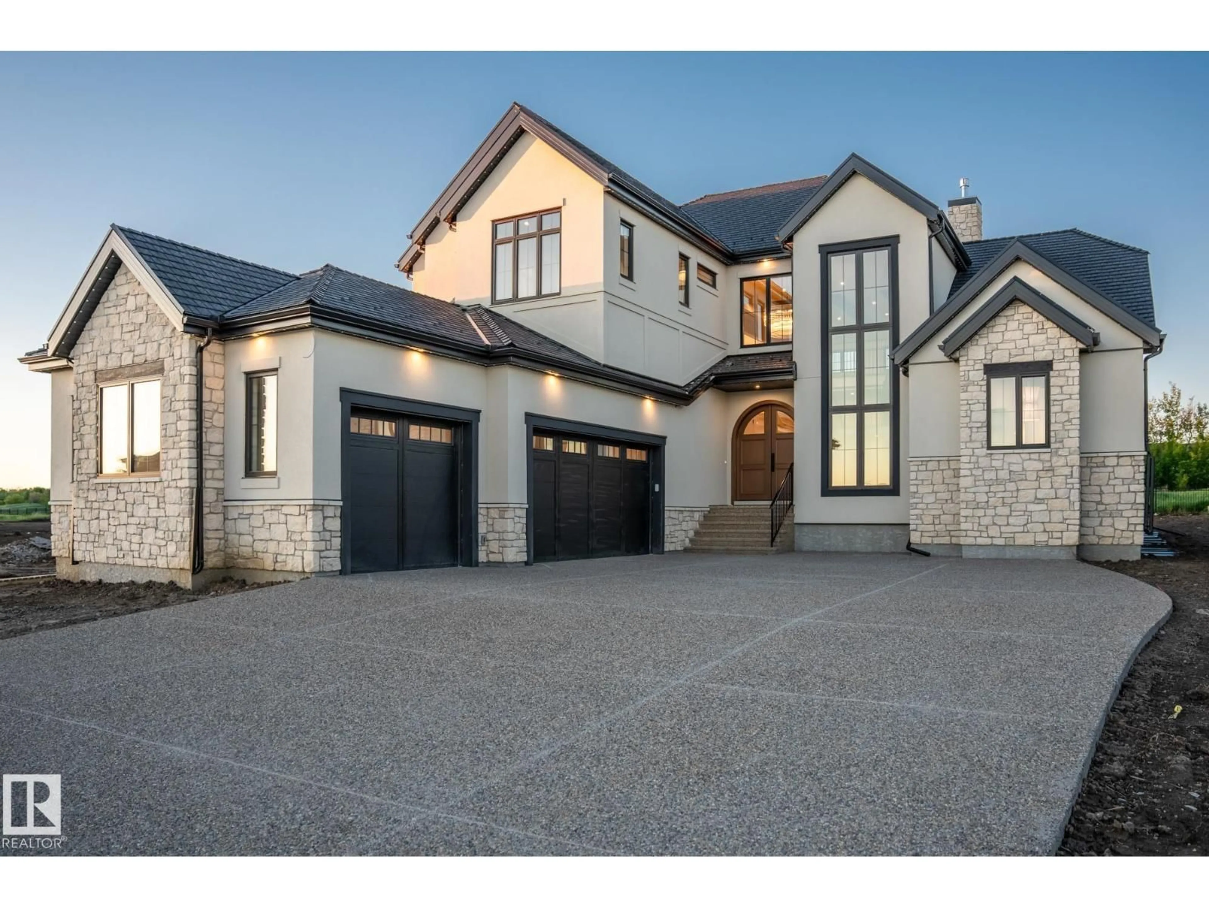 Home with brick exterior material, street for 17 - 25515 TWP RD 511 A, Rural Parkland County Alberta T7Y1A8