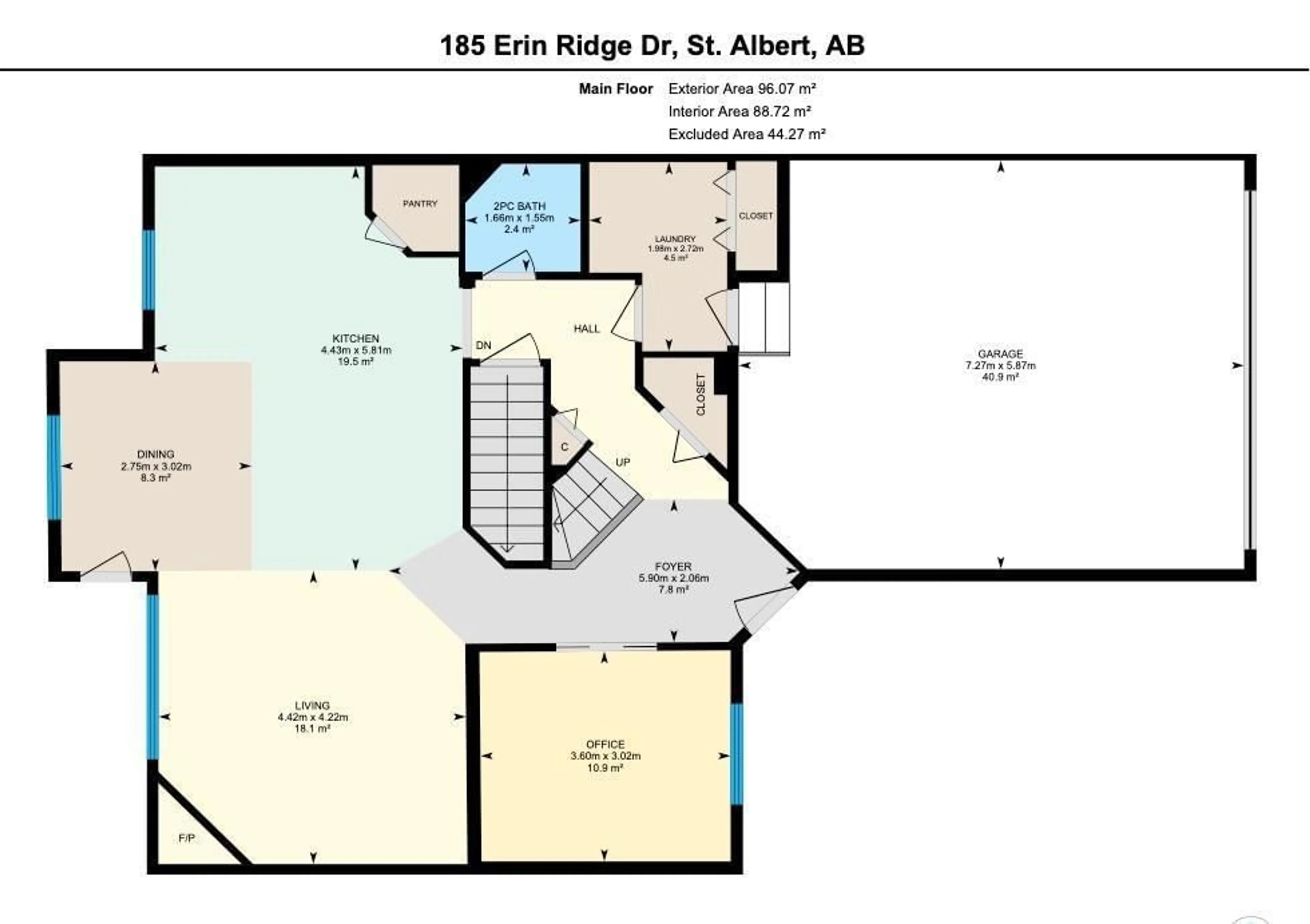 Floor plan for 185 ERIN RIDGE DR, St. Albert Alberta T8N6Z3