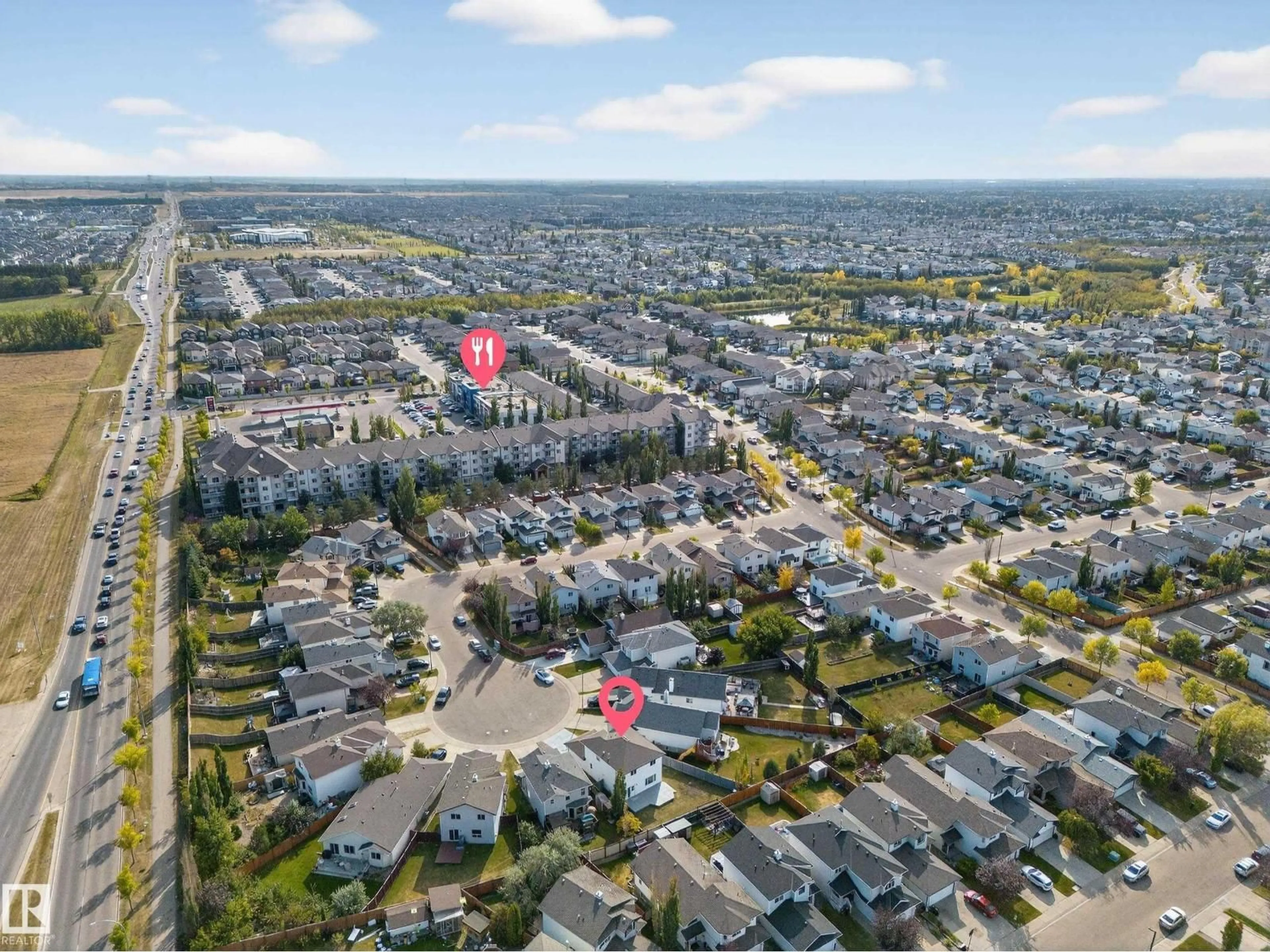 A pic from outside/outdoor area/front of a property/back of a property/a pic from drone, street for 3522 18 ST, Edmonton Alberta T6T1Z1