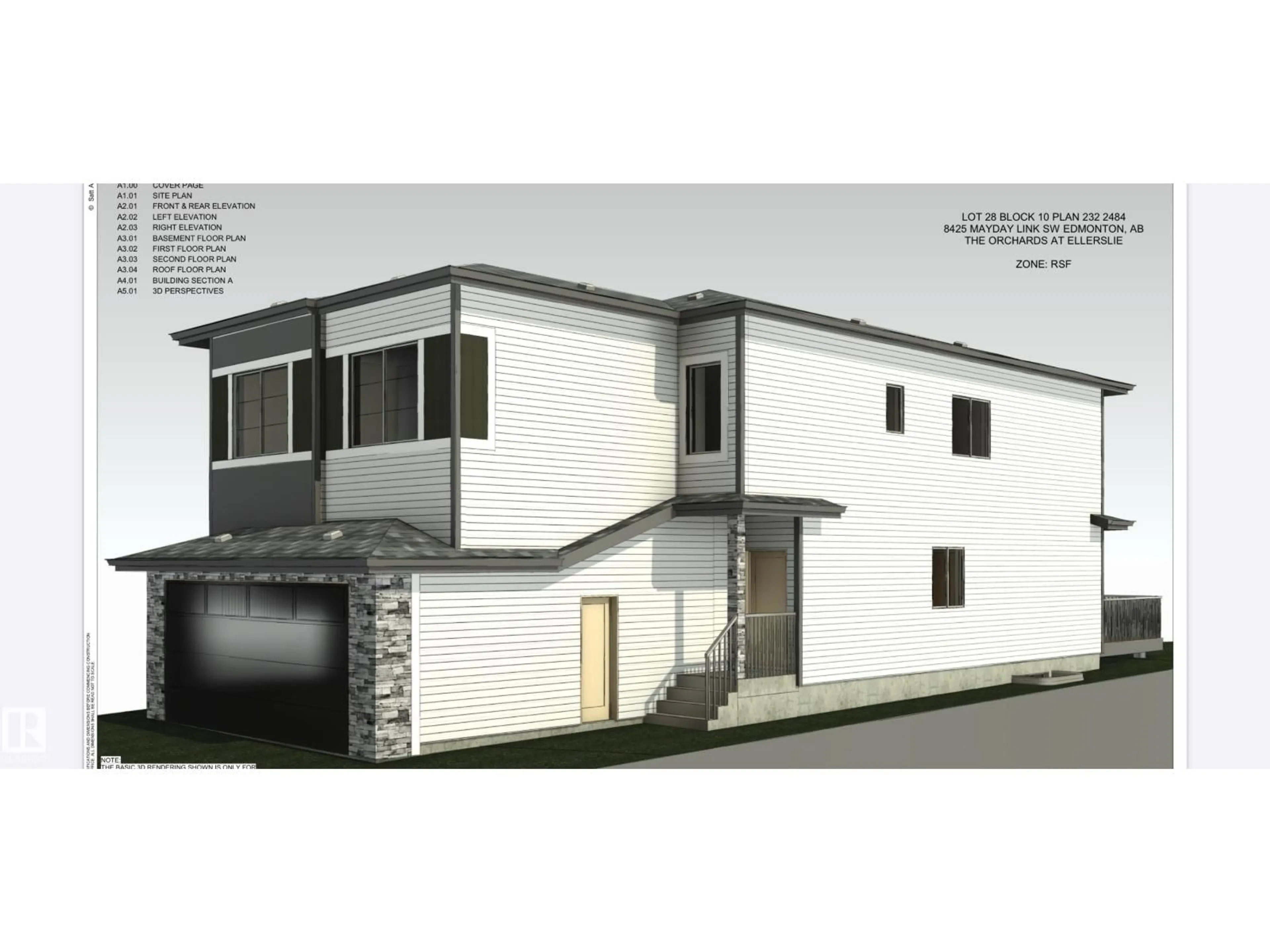 Home with vinyl exterior material, building for SW - 8425 MAYDAY LI, Edmonton Alberta T6W0H3