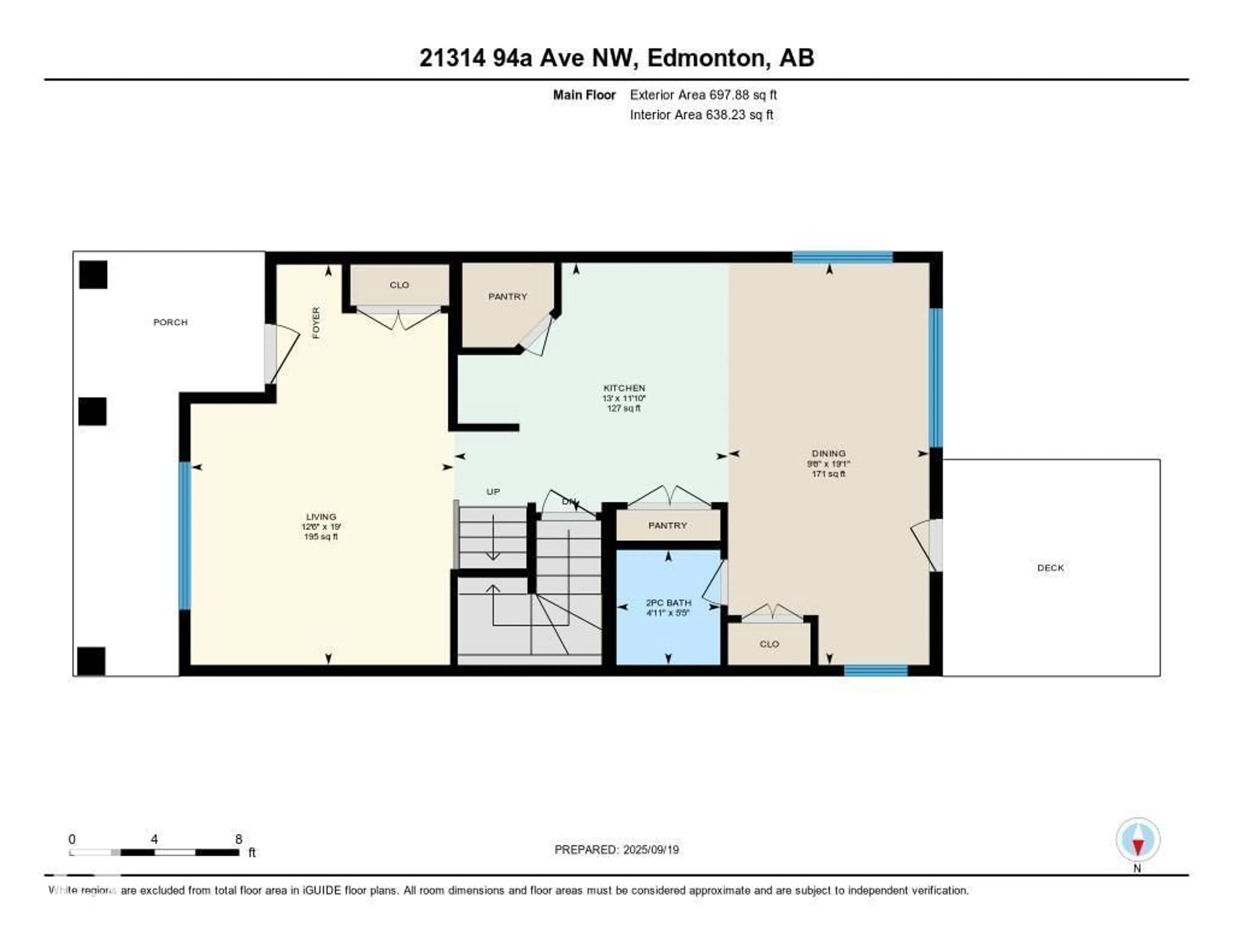 Floor plan for 21314 94A AV, Edmonton Alberta T5T4E3