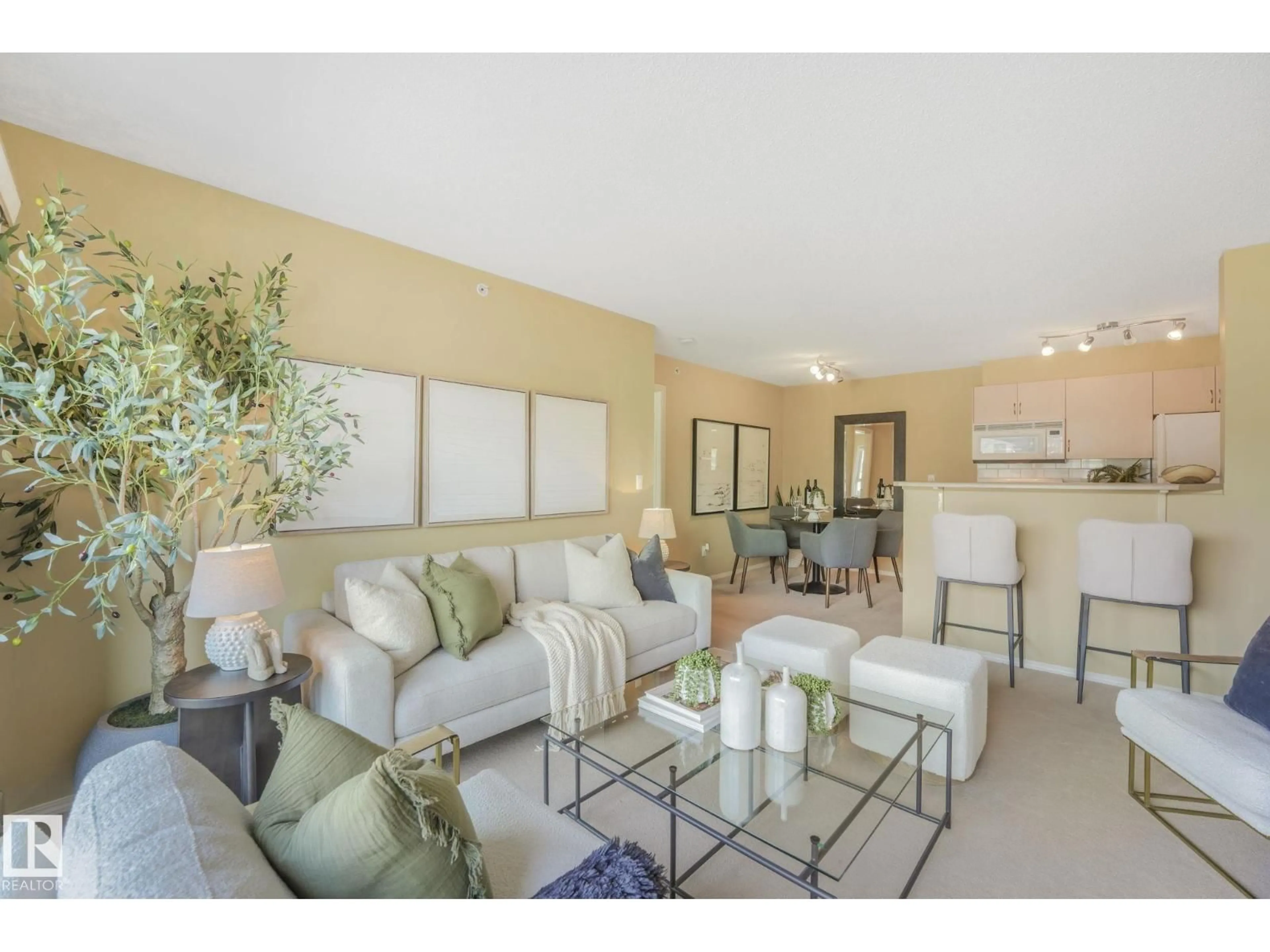 Living room with furniture, unknown for #421 - 17003 67 AV, Edmonton Alberta T5T6Y5