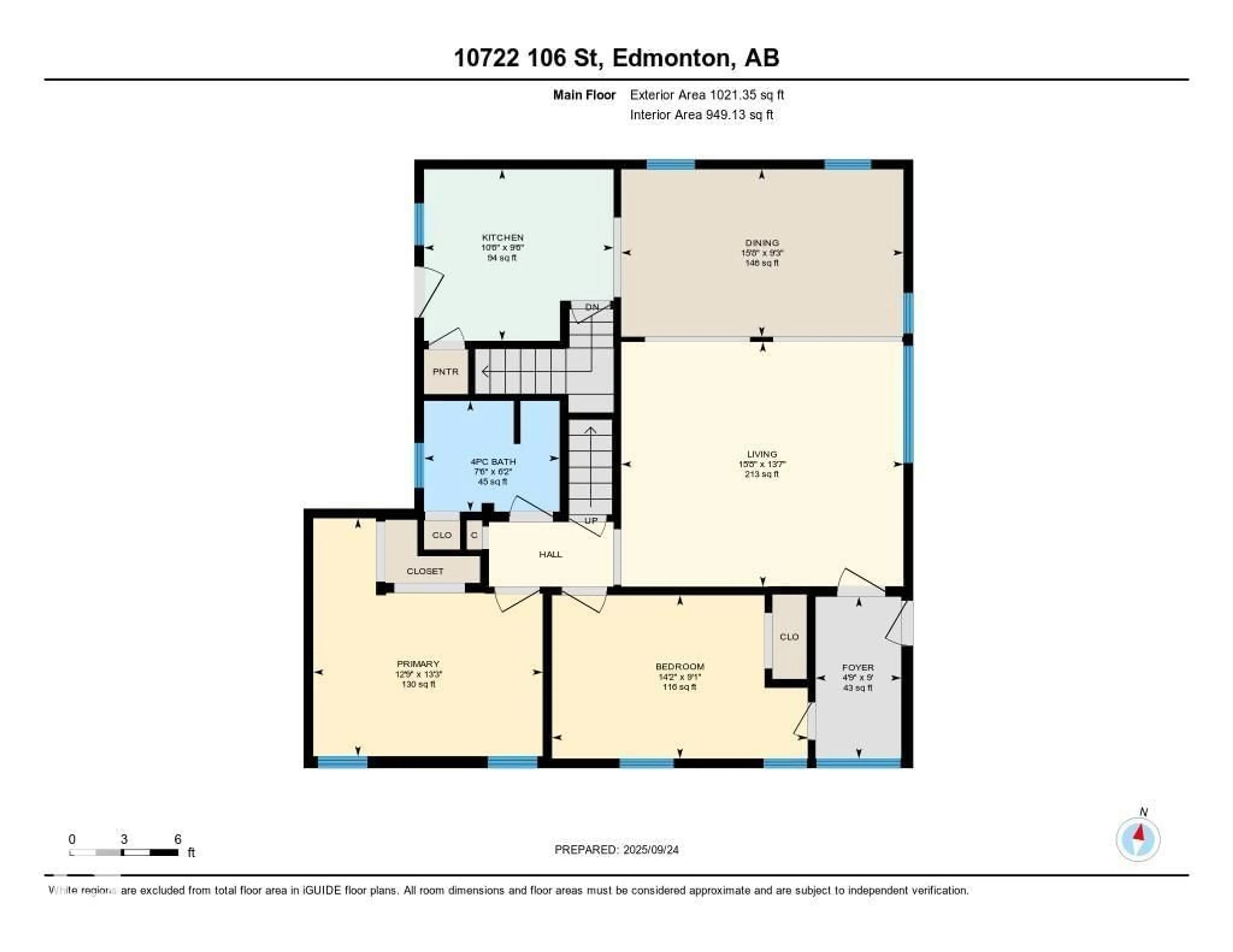 Floor plan for 10722 106 ST, Edmonton Alberta T5H2X9