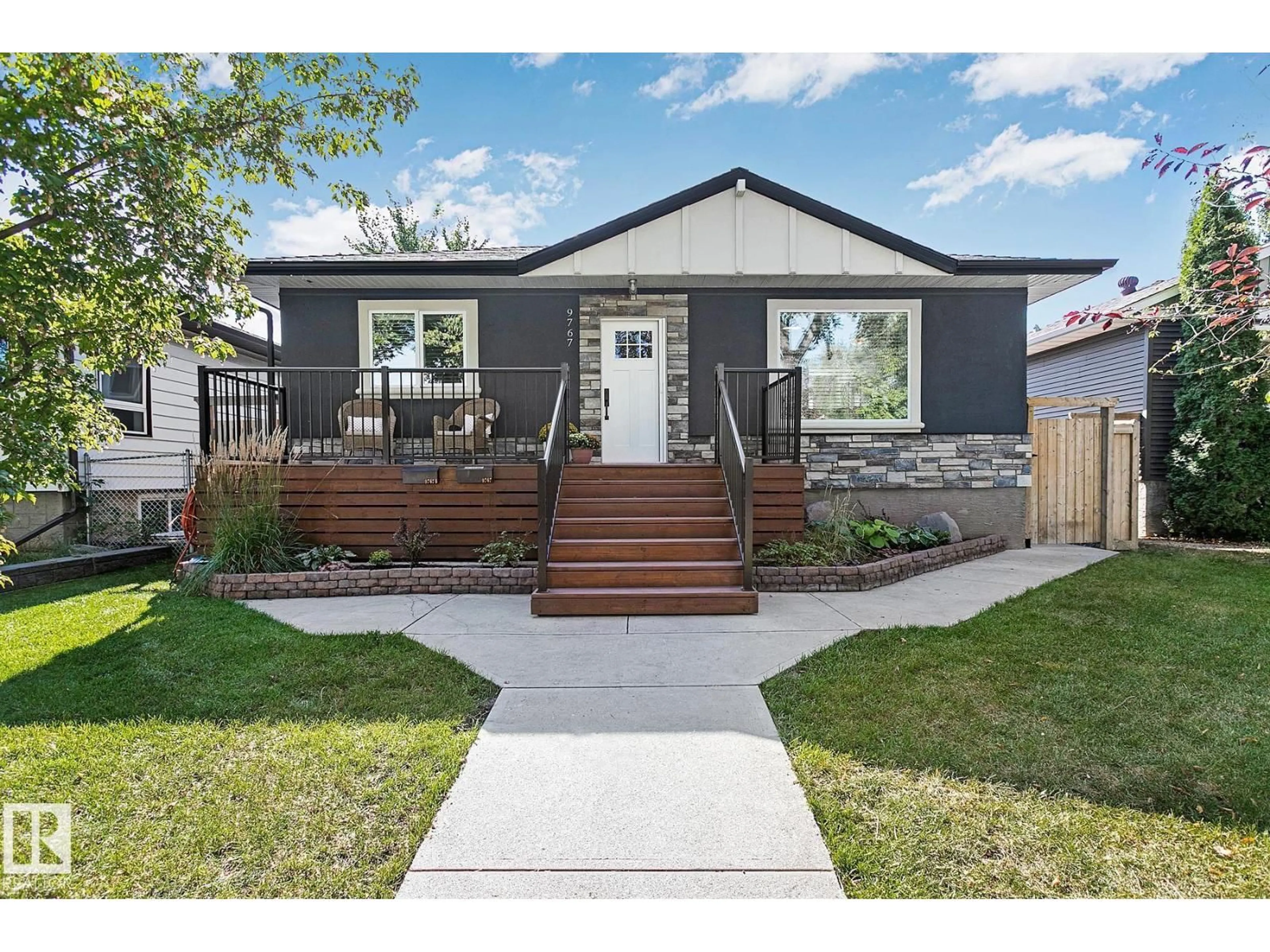 Home with brick exterior material, street for 9767 65 AV, Edmonton Alberta T6E0K5