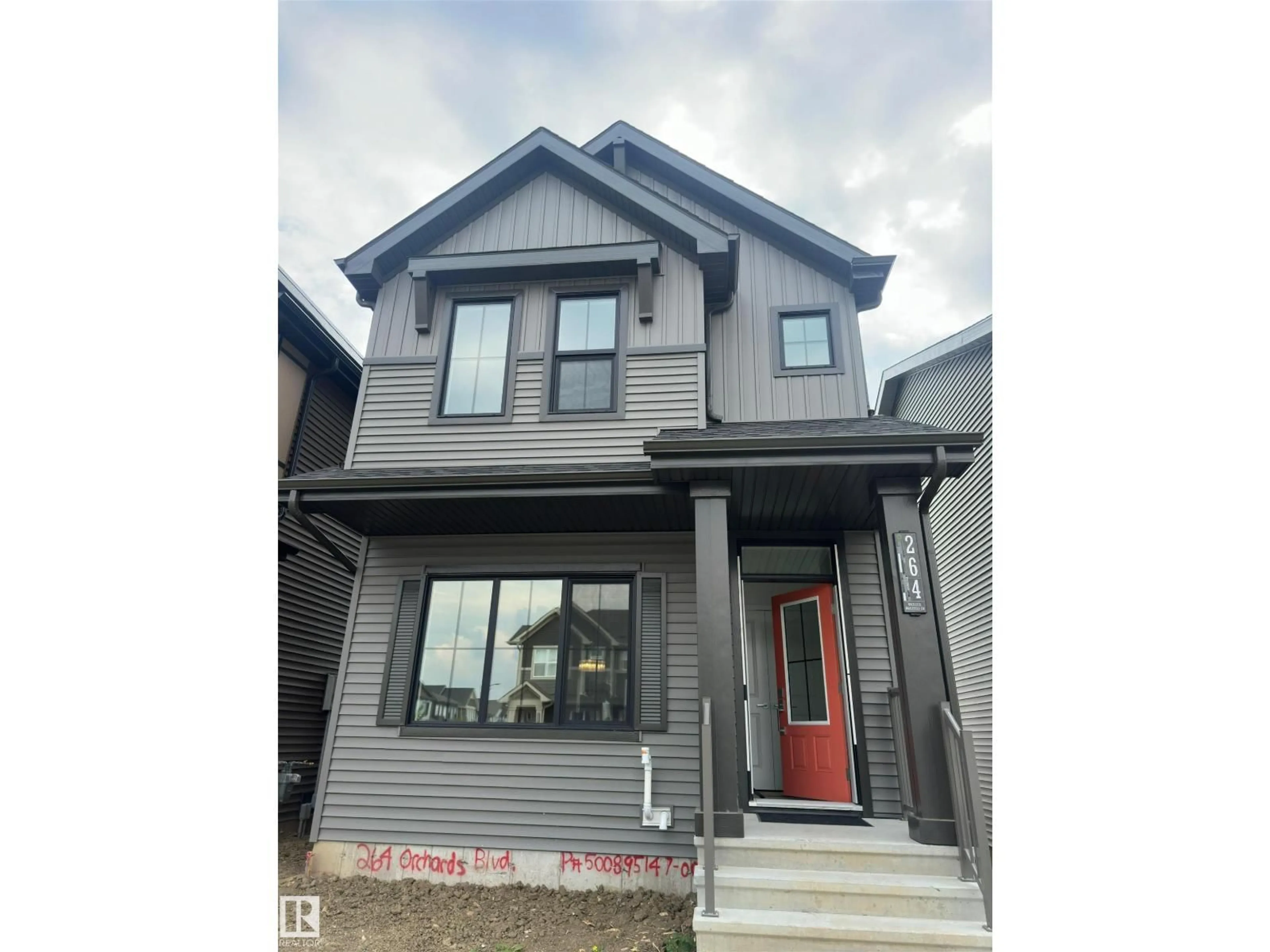 Home with brick exterior material, street for 264 ORCHARDS BV, Edmonton Alberta T6X1A2