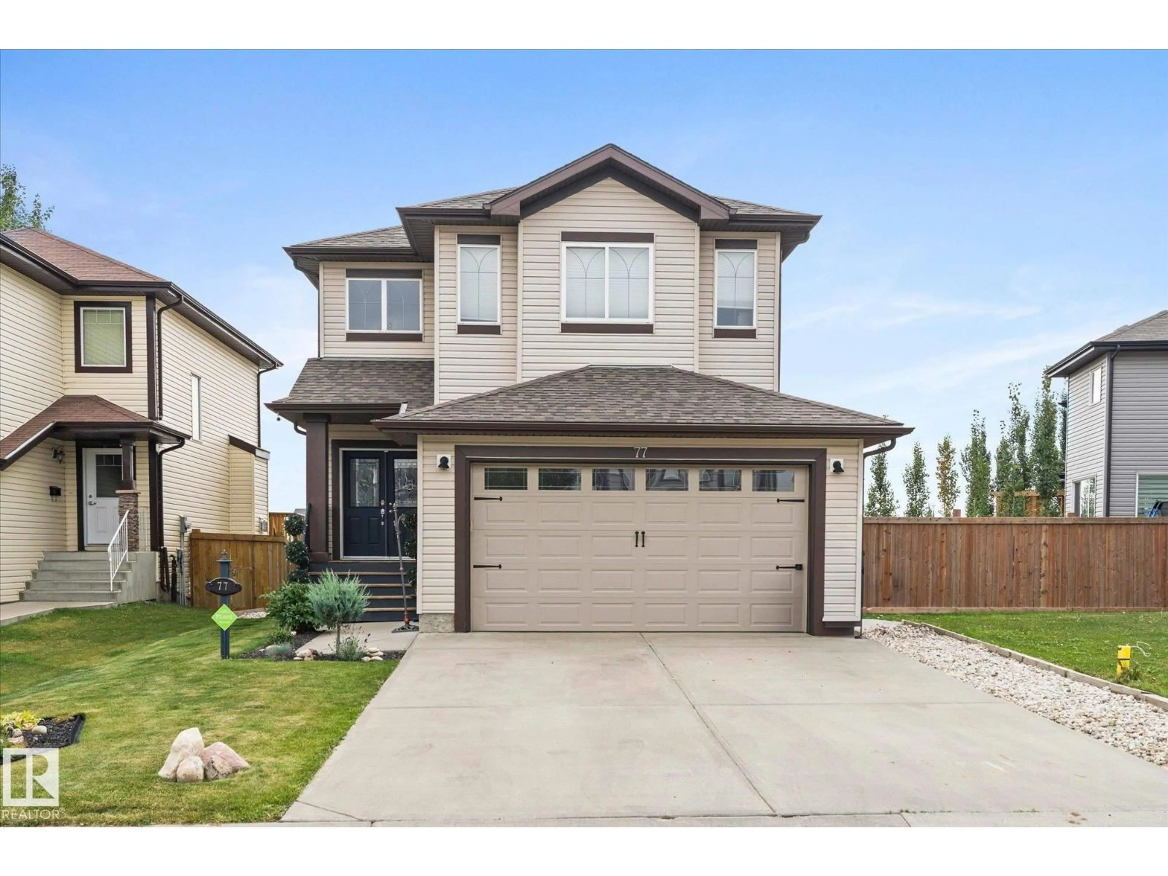 Home with vinyl exterior material, street for 77 SPRUCE RIDGE DR, Spruce Grove Alberta T7X4M8