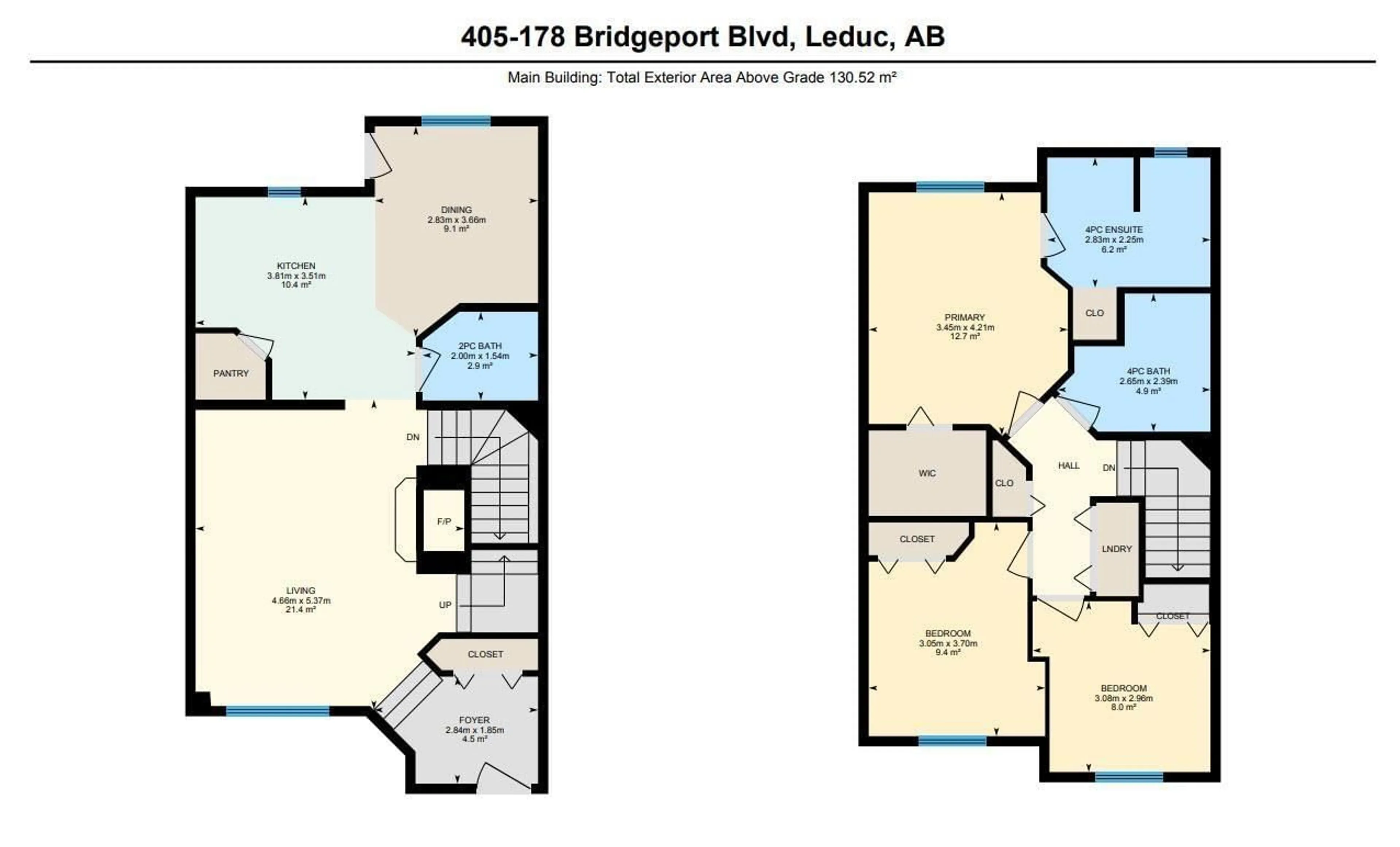 Floor plan for #405 - 178 BRIDGEPORT BV, Leduc Alberta T9E8S8
