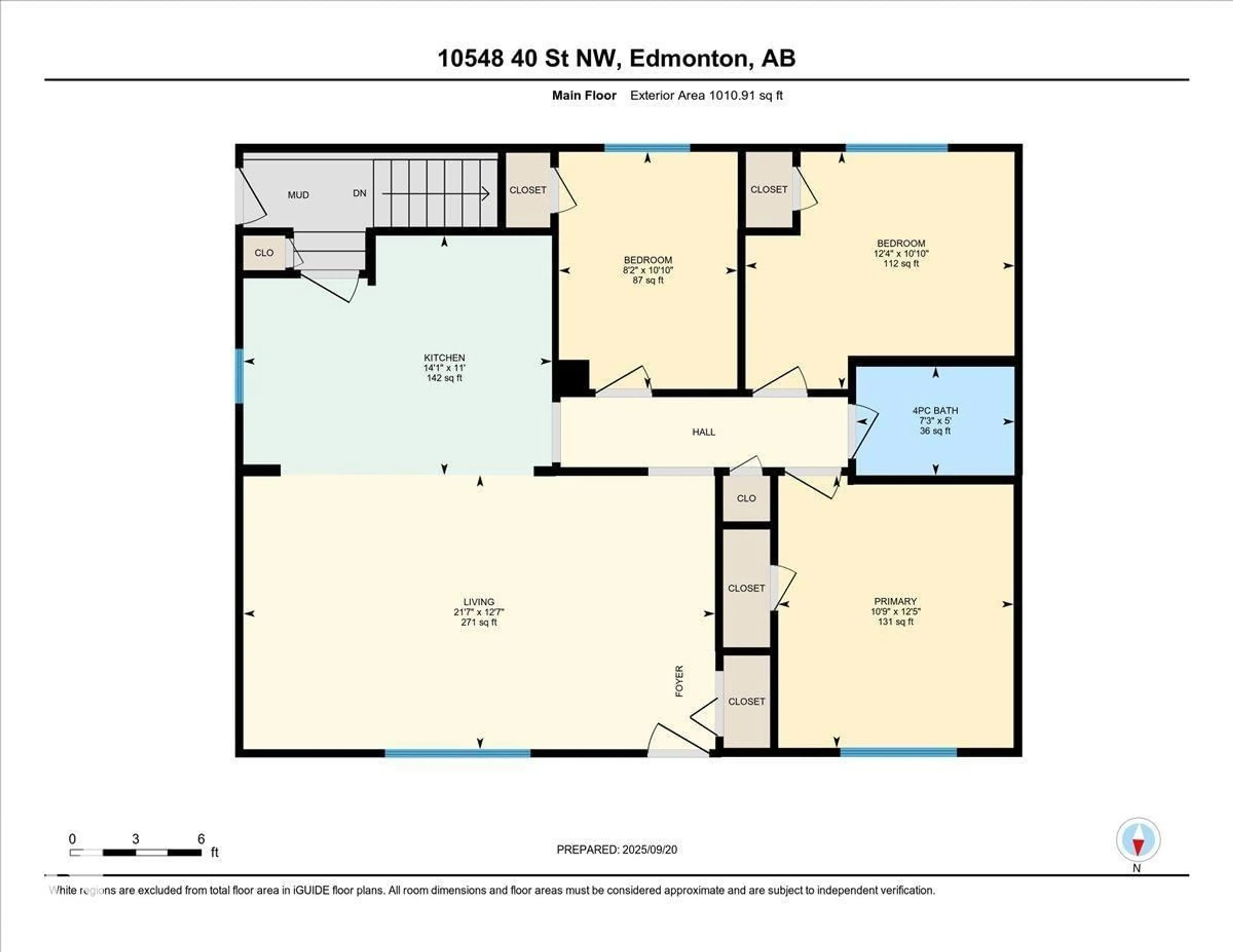 Floor plan for 10548 40 ST, Edmonton Alberta T6A1T1
