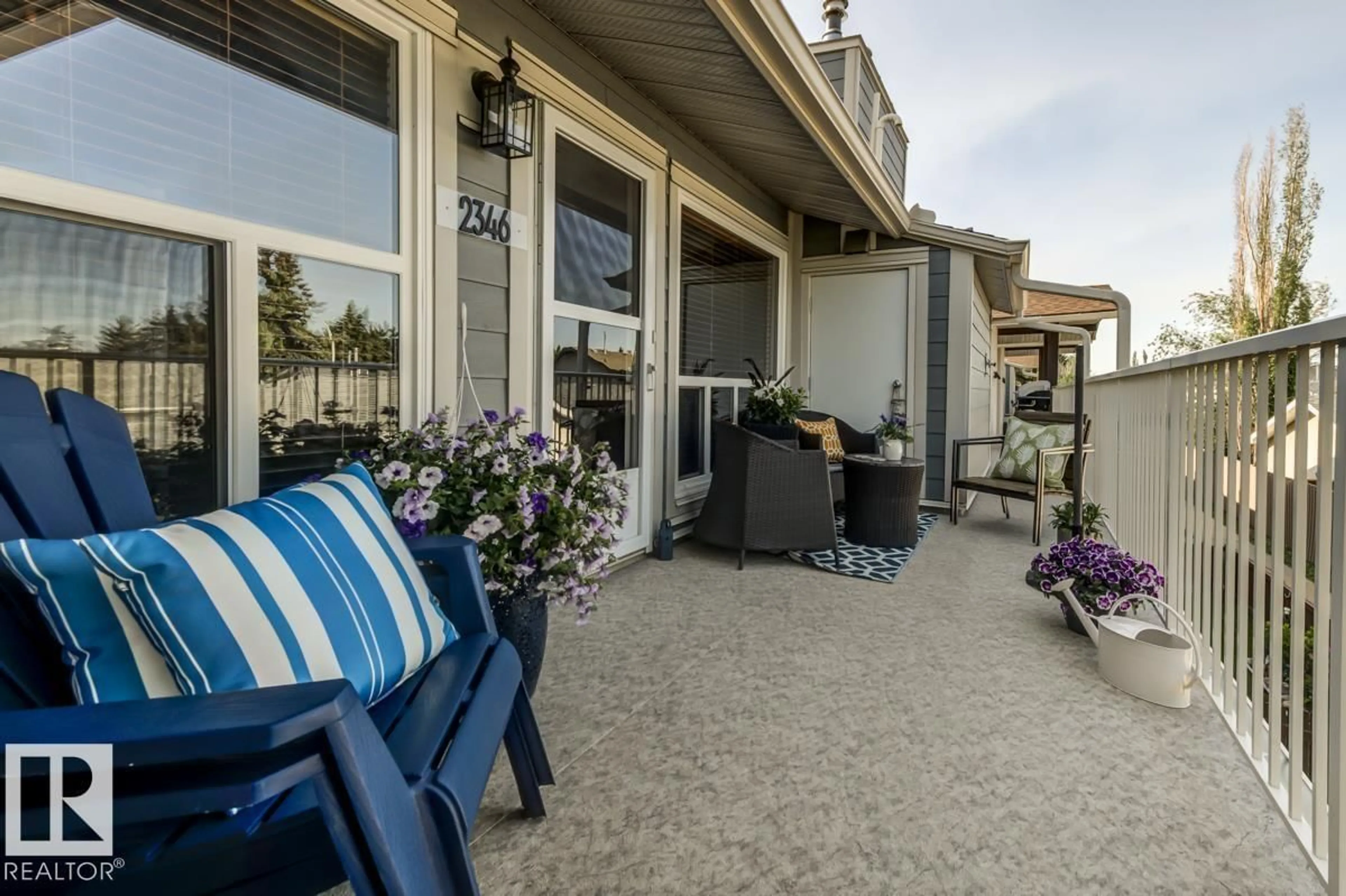 Patio, water/lake/river/ocean view for NW - 2346 151 AV, Edmonton Alberta T5Y2L1