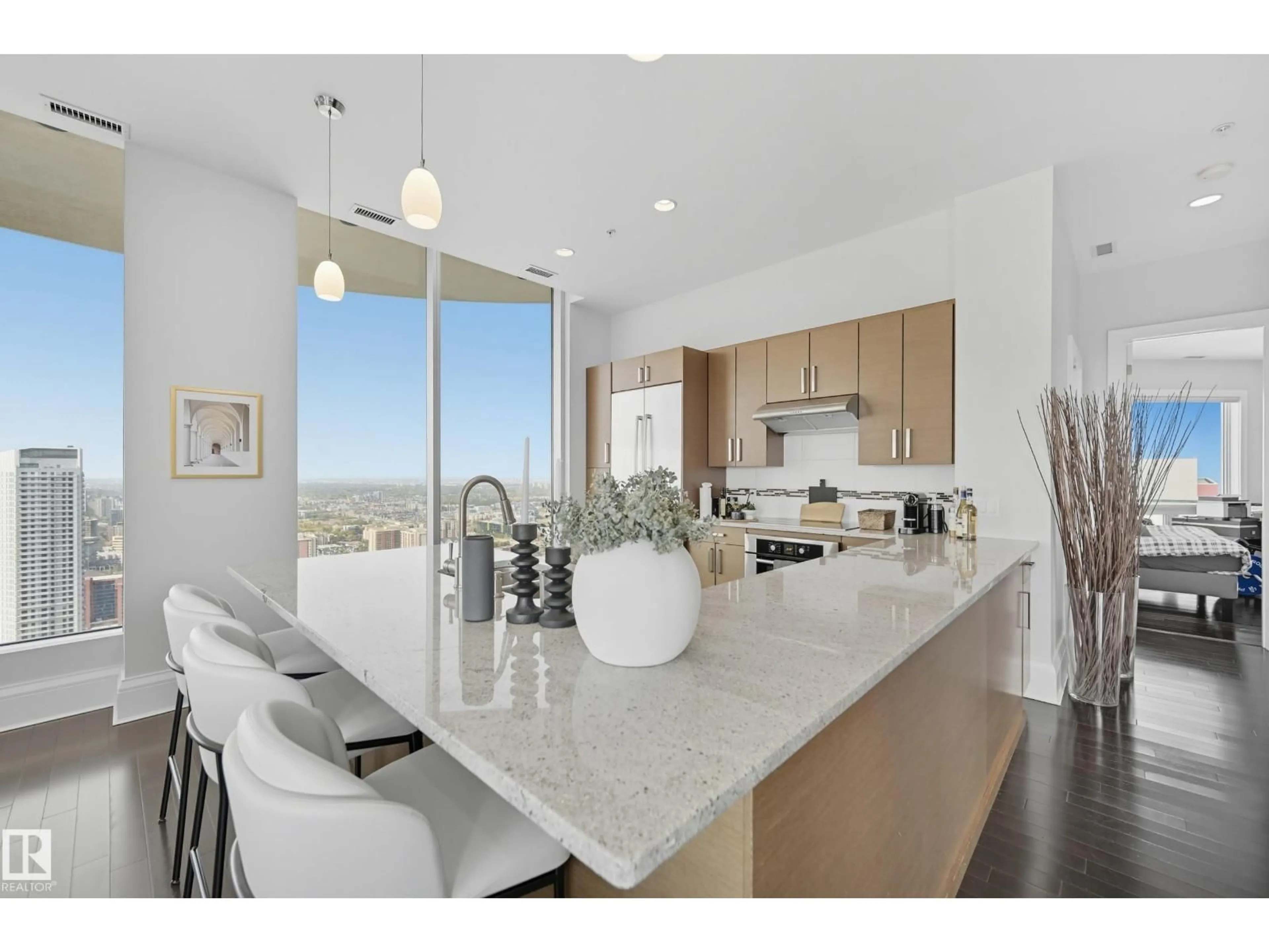 Open concept kitchen, ceramic/tile floor for 10152 - 3502 104 ST NW, Edmonton Alberta T5J0B6