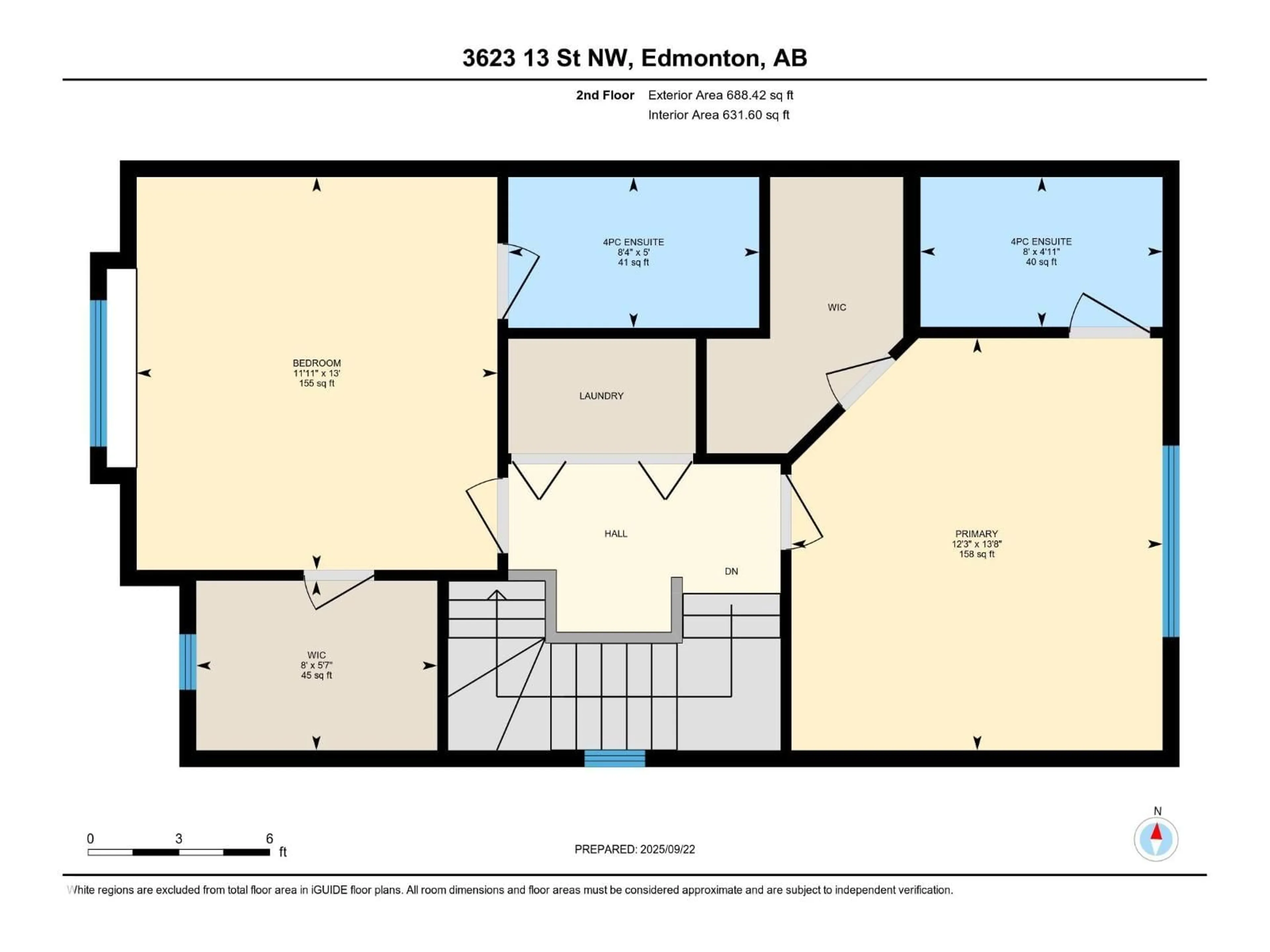Floor plan for 3623 13 ST, Edmonton Alberta T6T0J5