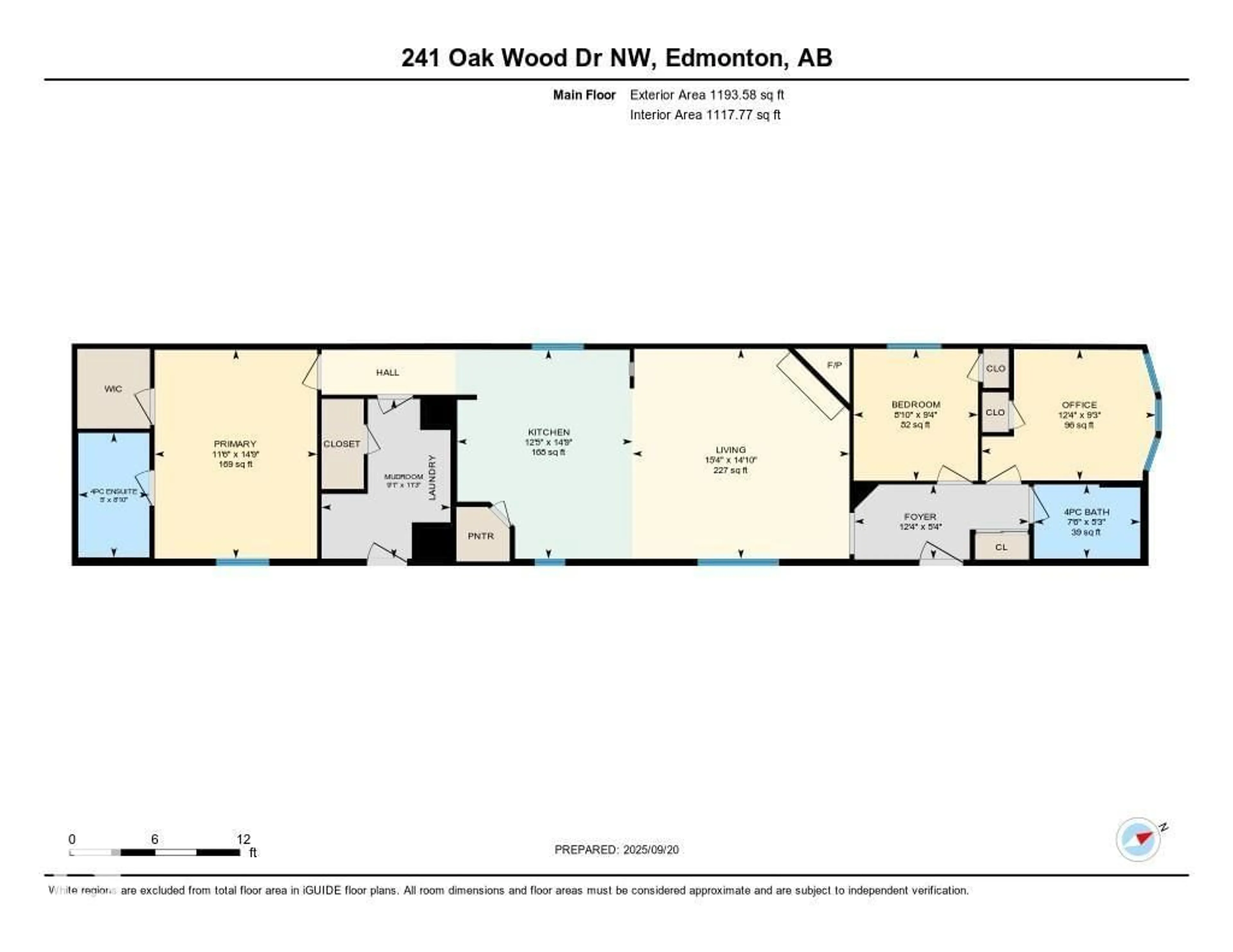 Floor plan for 241 OAK WOOD DR, Edmonton Alberta T6P0A4