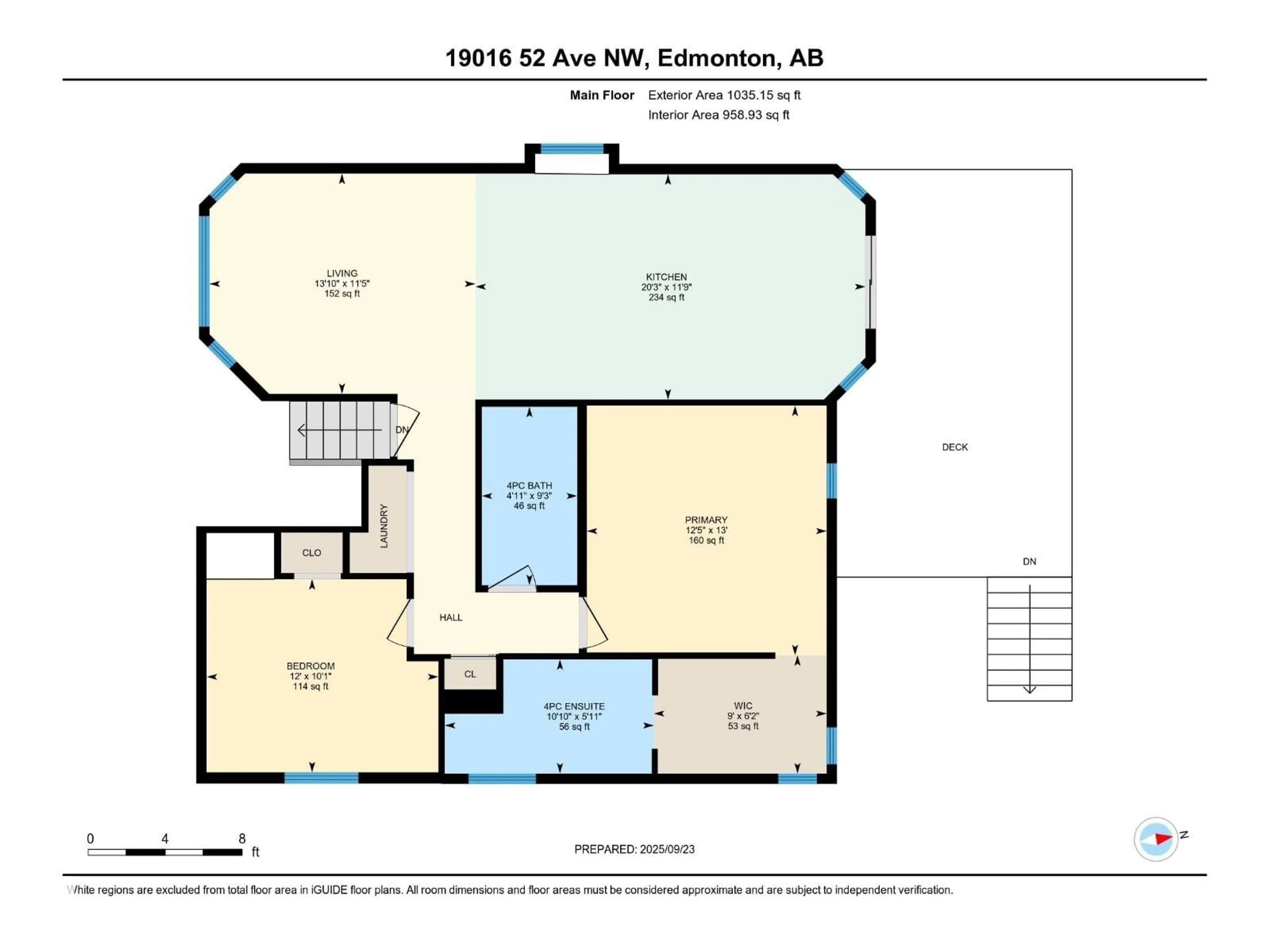 Floor plan for 19016 52 AV, Edmonton Alberta T6M2R4