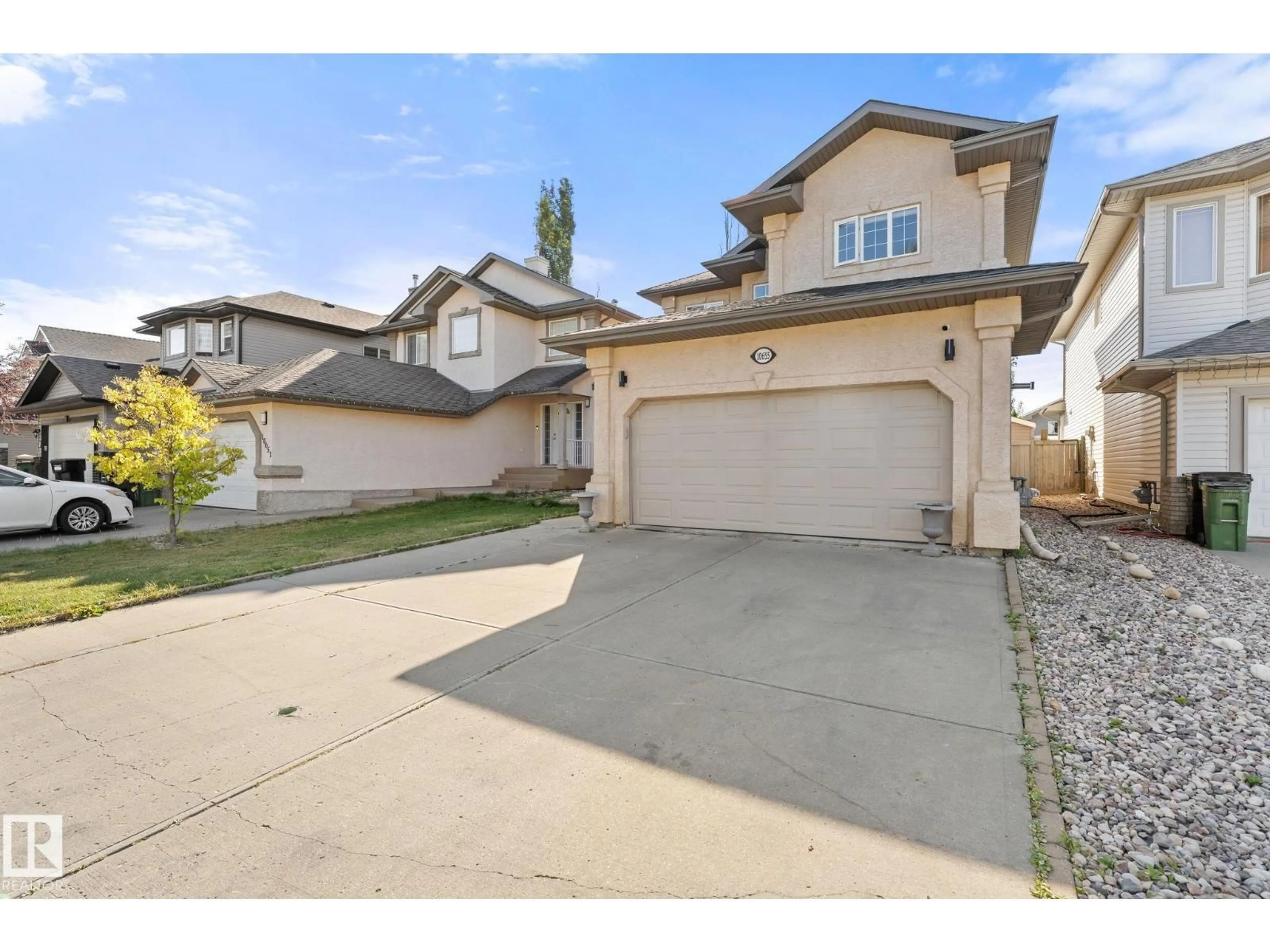A pic from outside/outdoor area/front of a property/back of a property/a pic from drone, street for 10655 181 AV, Edmonton Alberta T5X6G4
