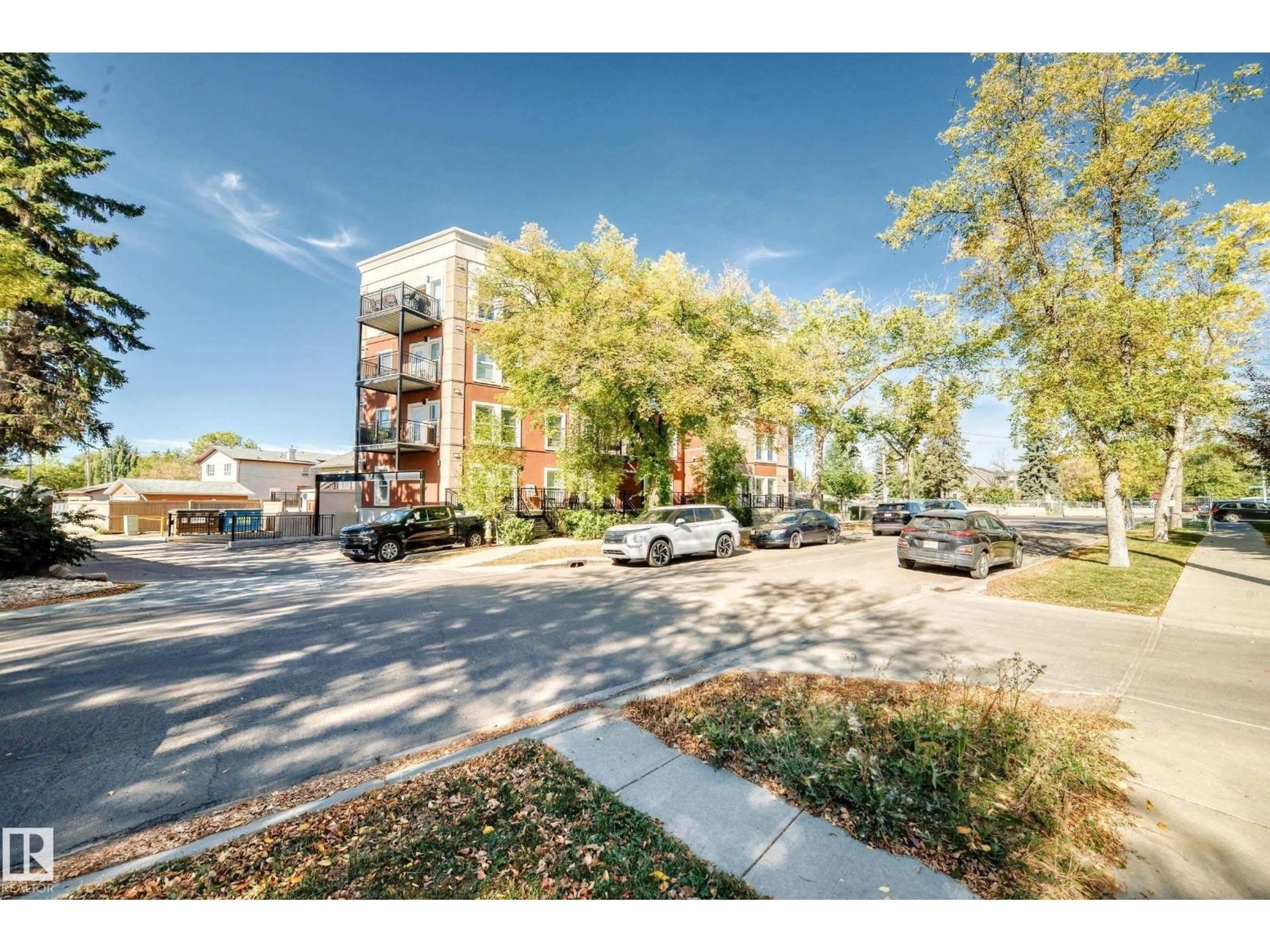A pic from outside/outdoor area/front of a property/back of a property/a pic from drone, street for 101 - 10126 144 ST, Edmonton Alberta T5N2T7