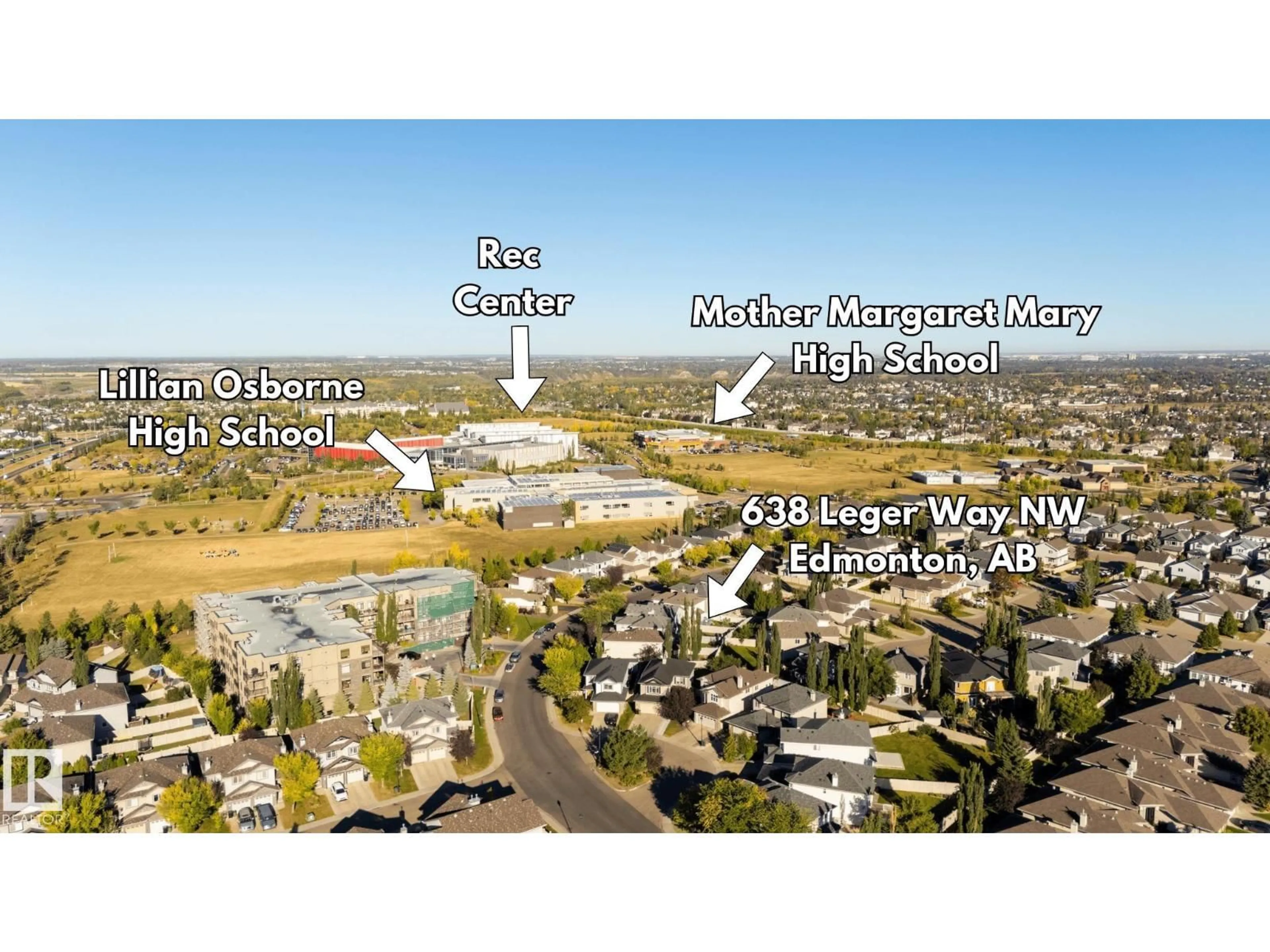 A pic from outside/outdoor area/front of a property/back of a property/a pic from drone, street for 638 LEGER WY, Edmonton Alberta T6R0C1