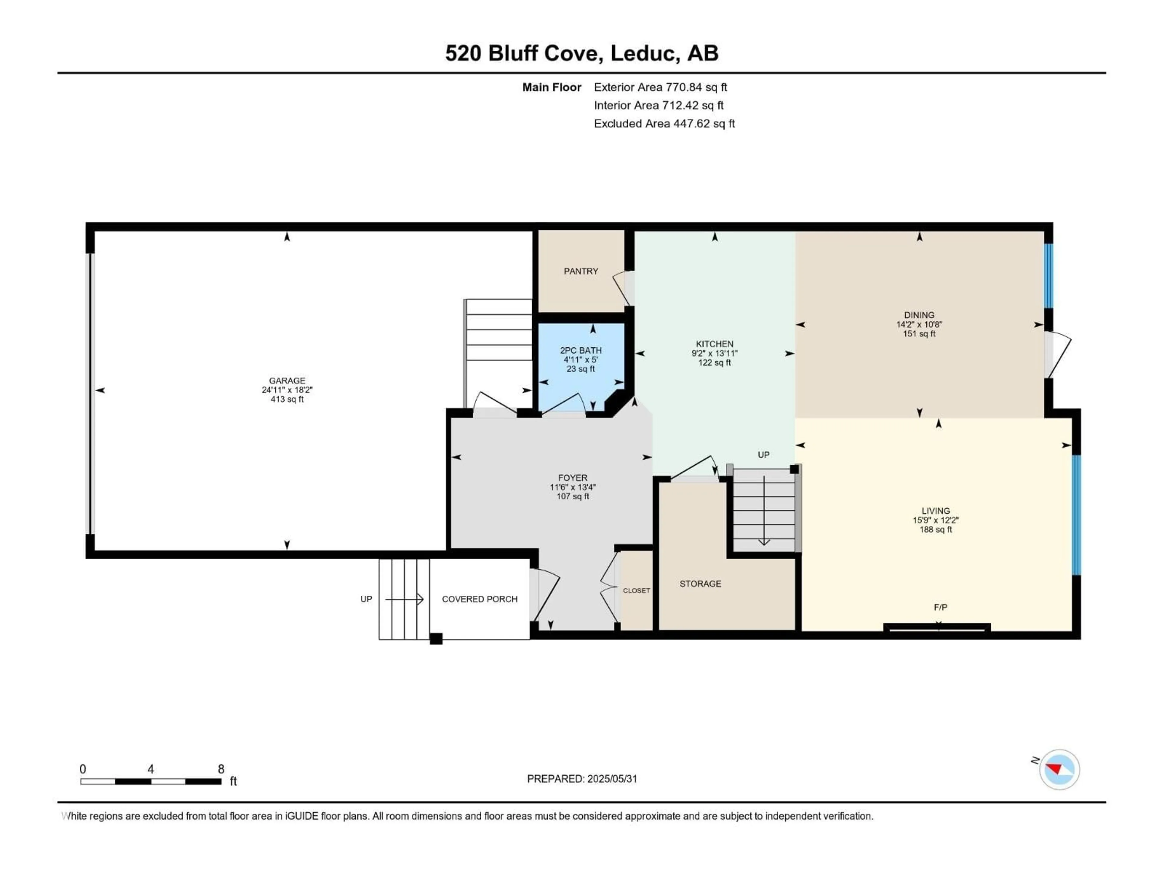Floor plan for 520 BLUFF LN, Leduc Alberta T9E1R5