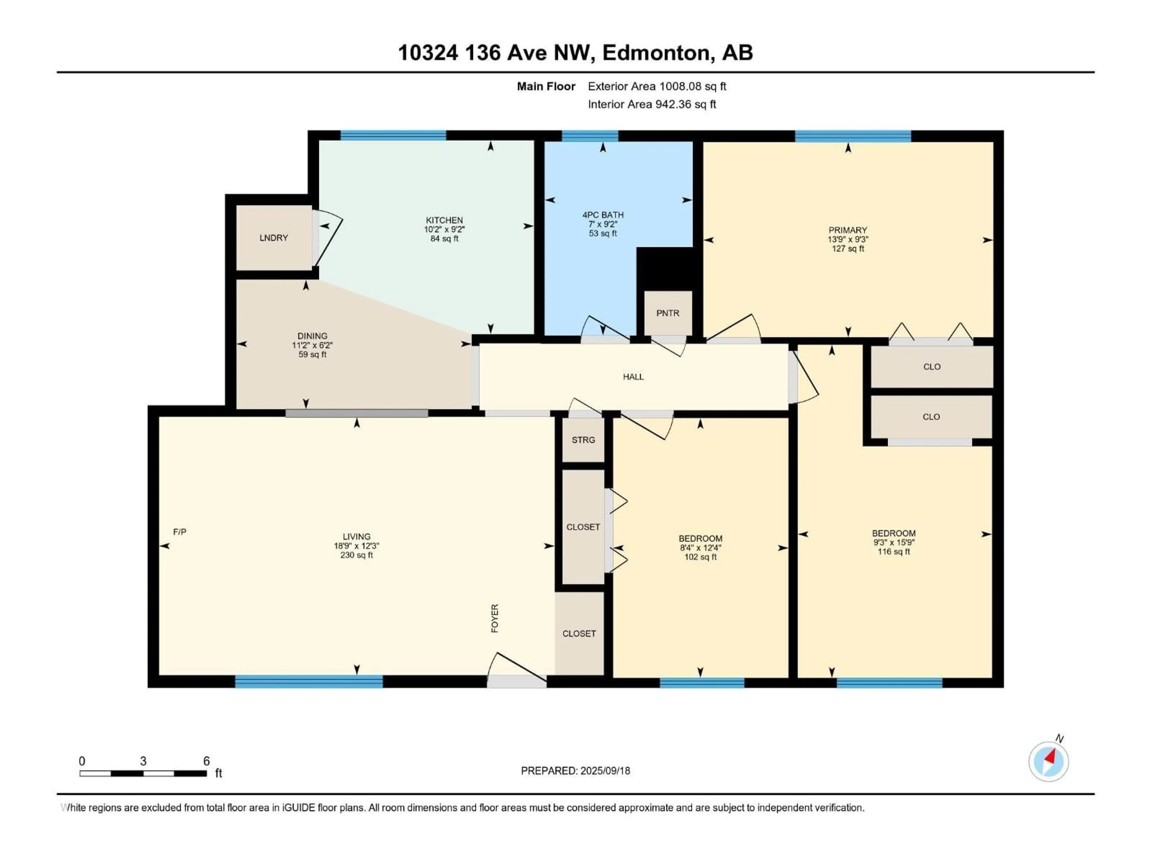 Floor plan for 10324 136 AV, Edmonton Alberta T5E1W1