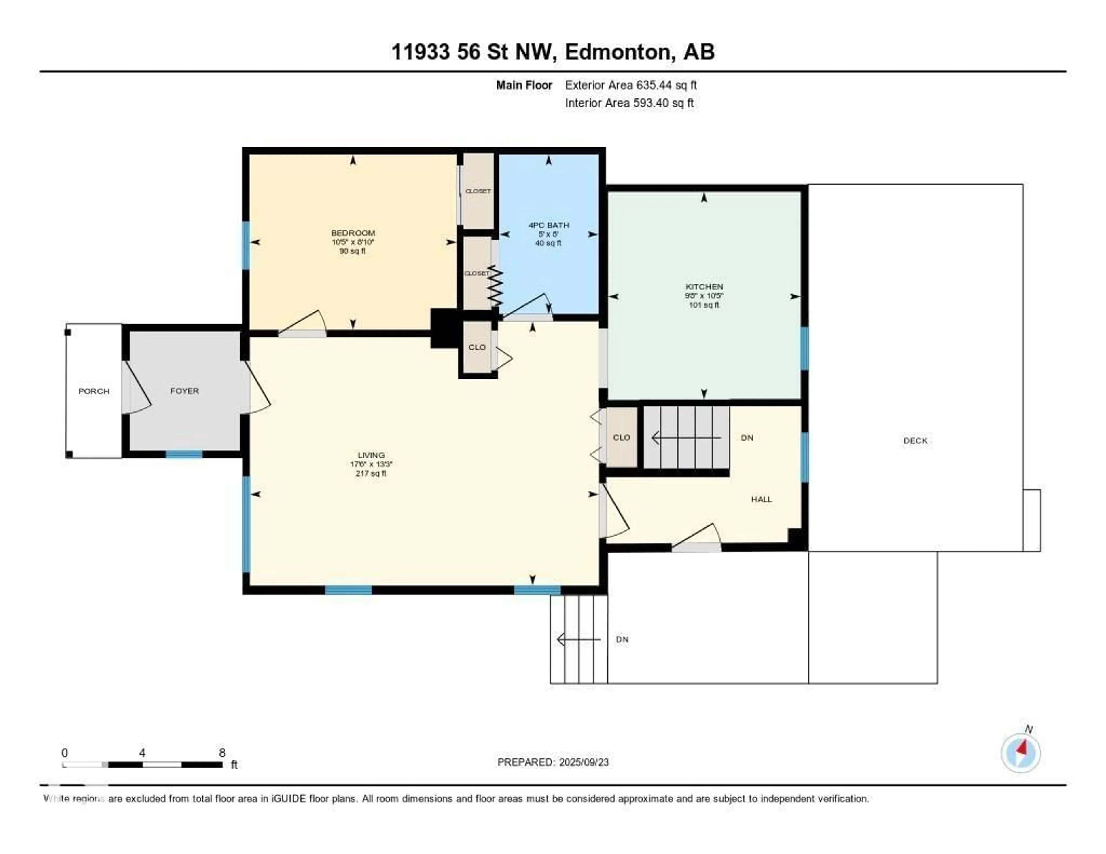 Floor plan for NW - 11933 56 ST, Edmonton Alberta T5W3S8