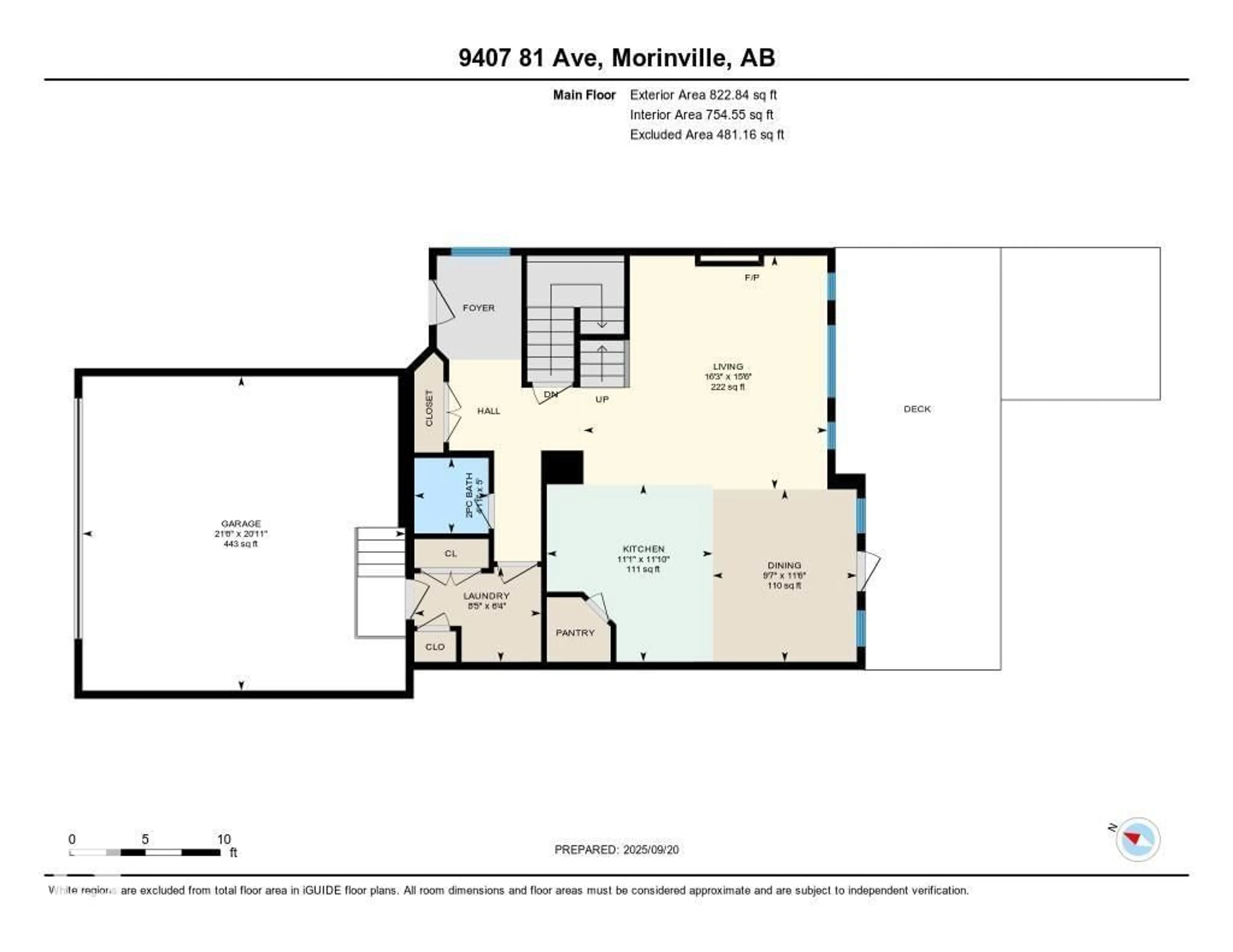 Floor plan for 9407 81 AV, Morinville Alberta T8R0A9