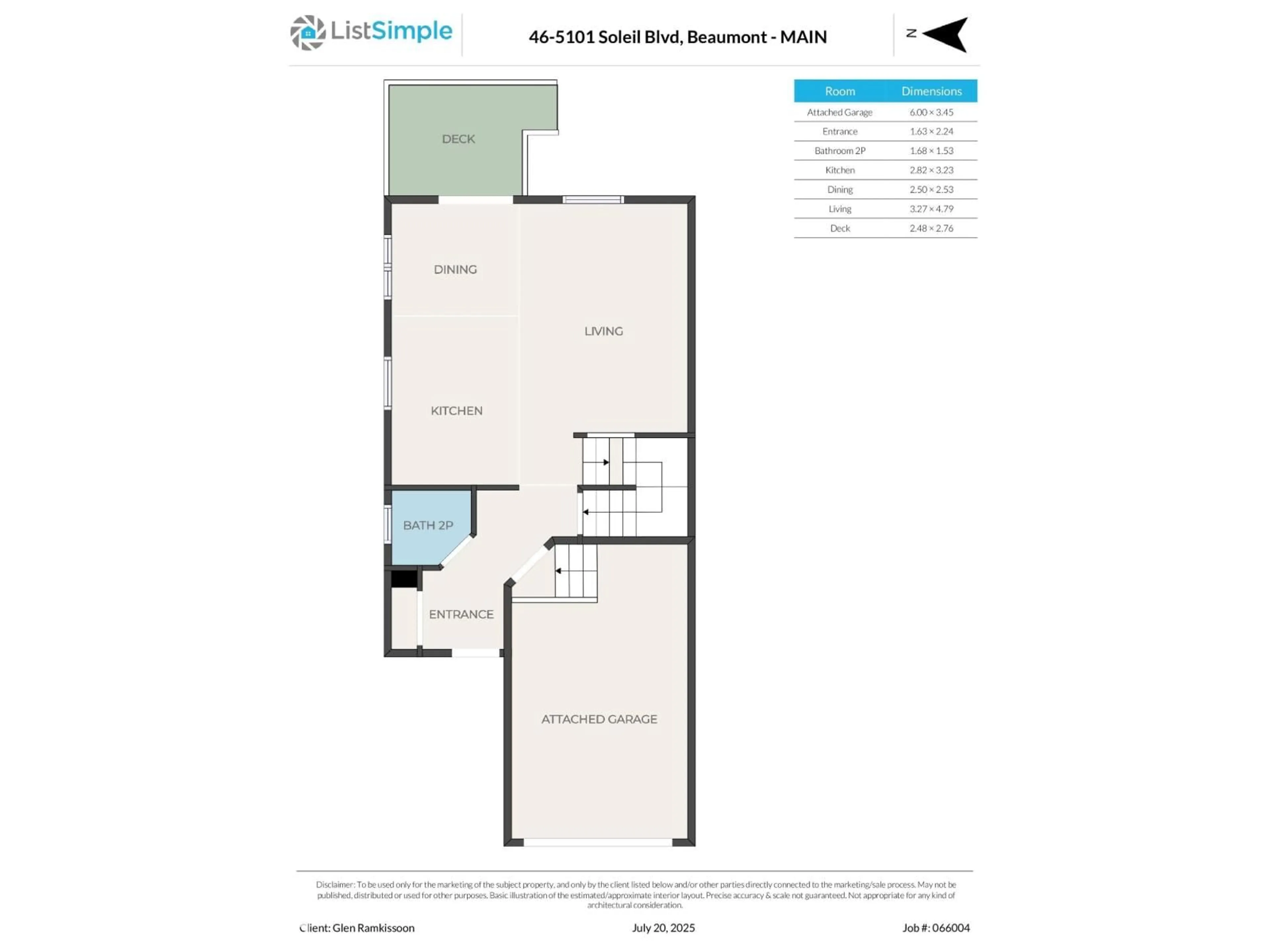 Floor plan for 5101 - 46 SOLEIL BV, Beaumont Alberta T4X0C3
