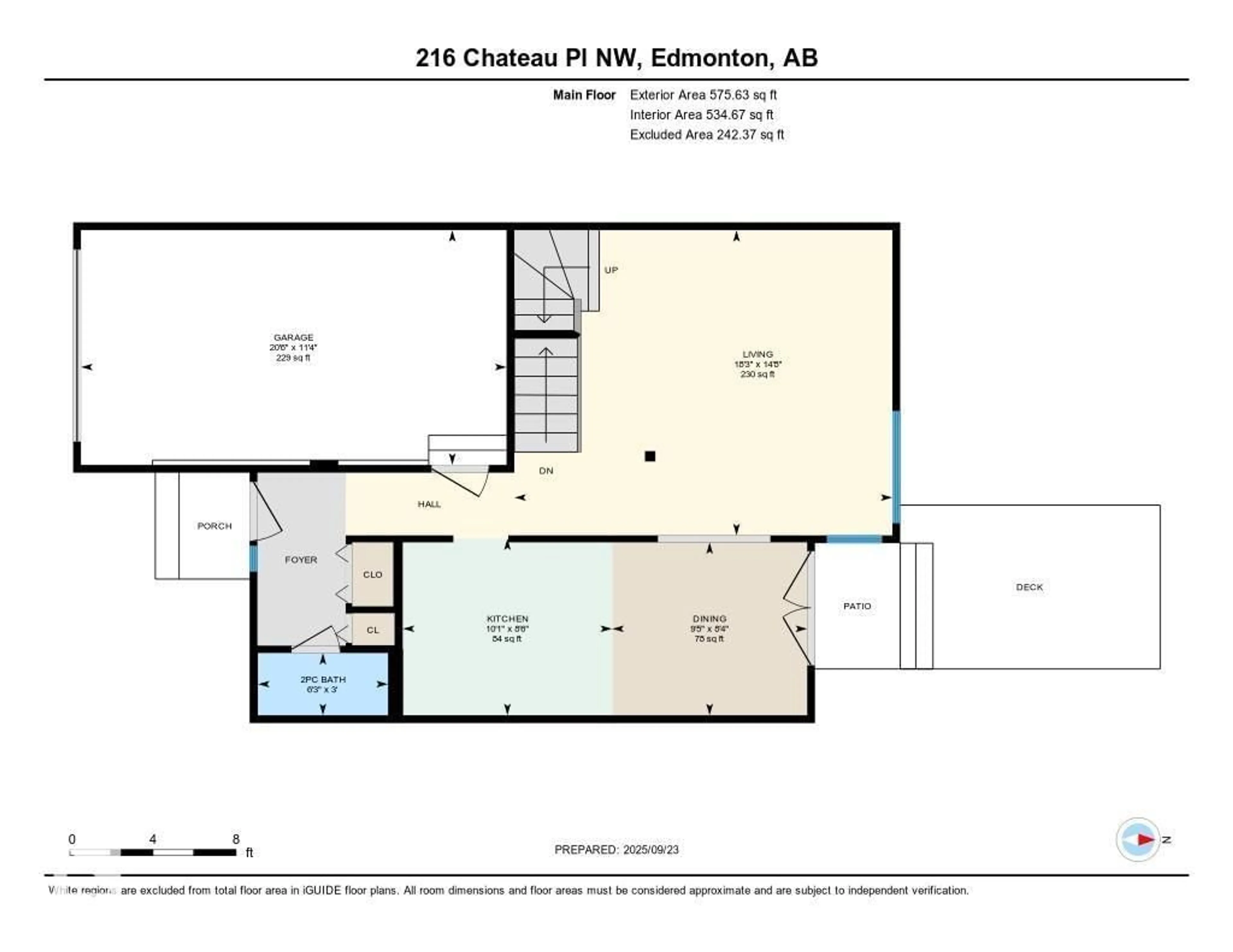 Floor plan for 216 CHATEAU PL, Edmonton Alberta T5T1V3