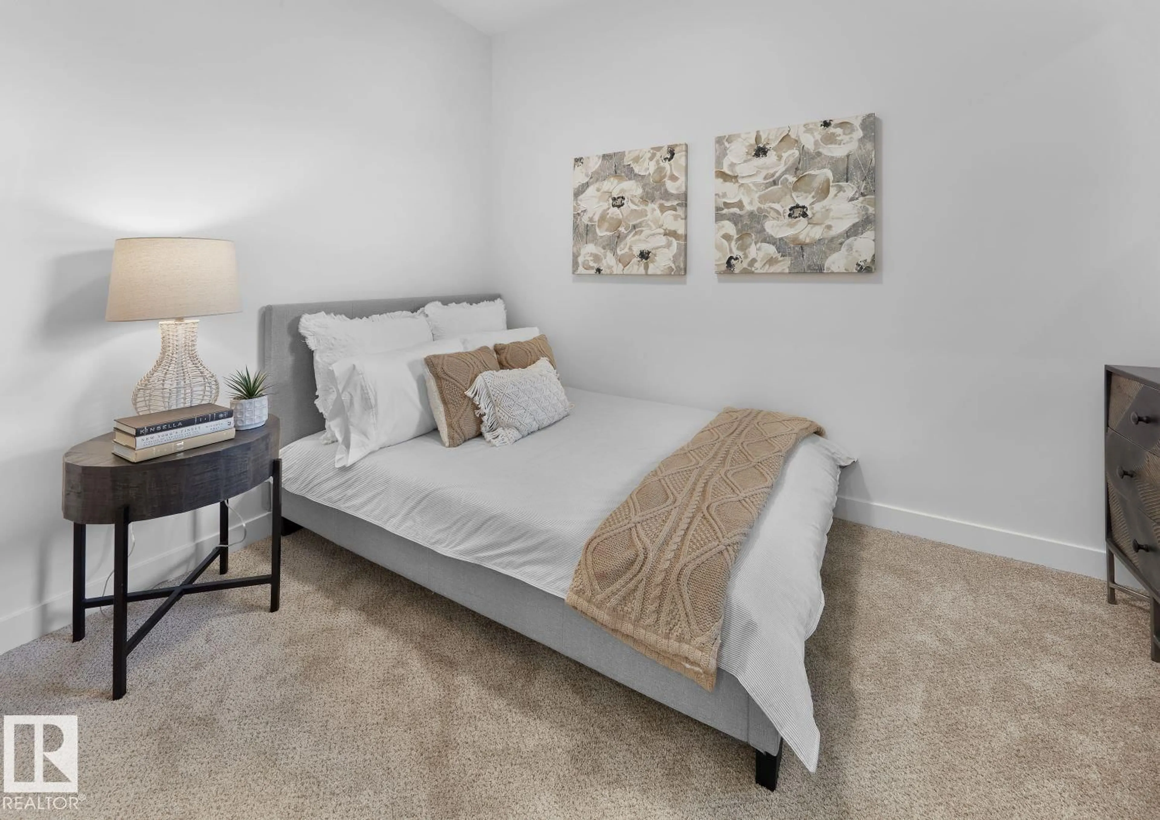 Bedroom with bed, carpet floor for 2319 MUCKLEPLUM WY, Edmonton Alberta T6X3H2