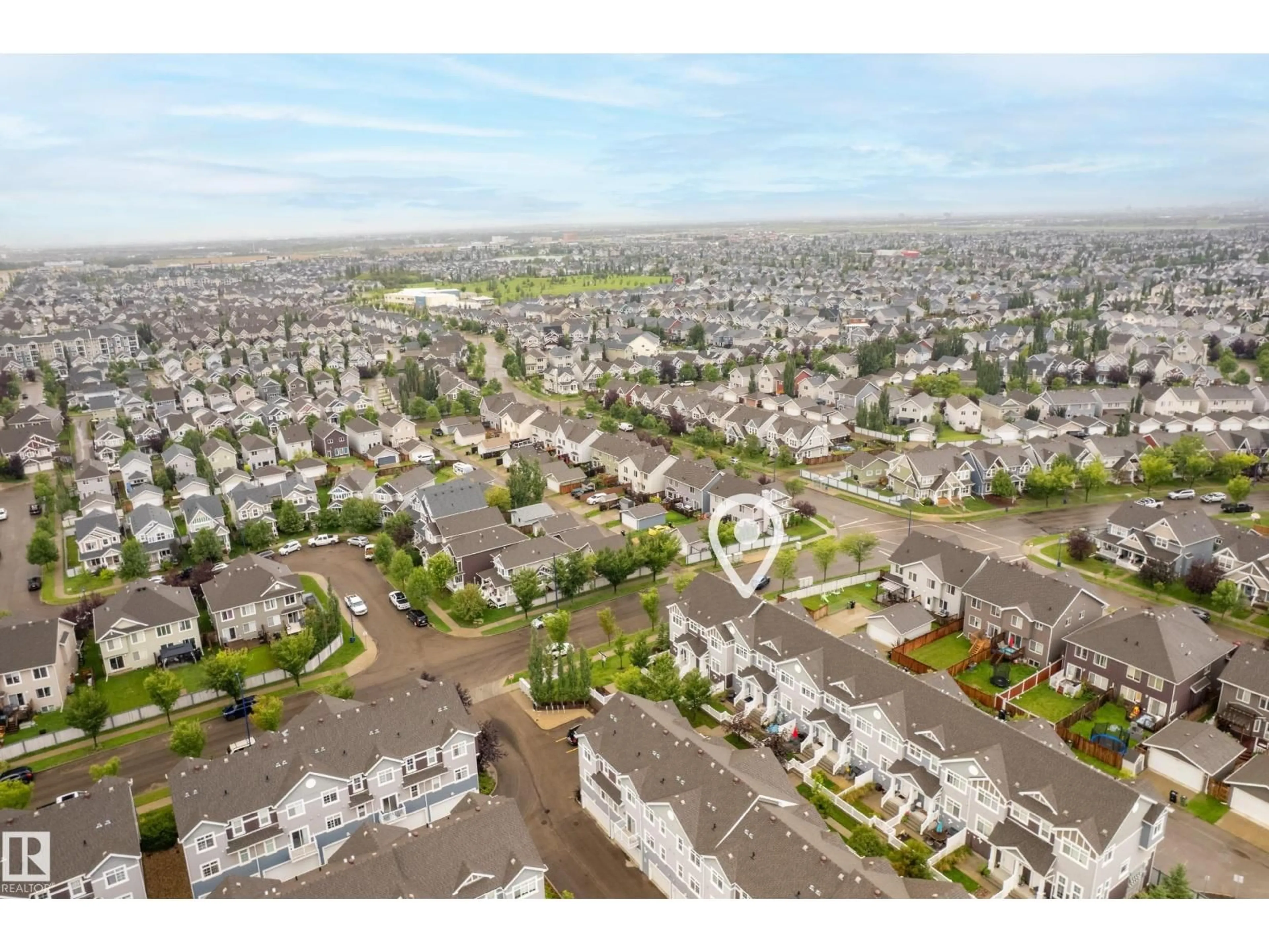 A pic from outside/outdoor area/front of a property/back of a property/a pic from drone, street for #2 - 9151 SHAW WAY SW, Edmonton Alberta T6X1W7